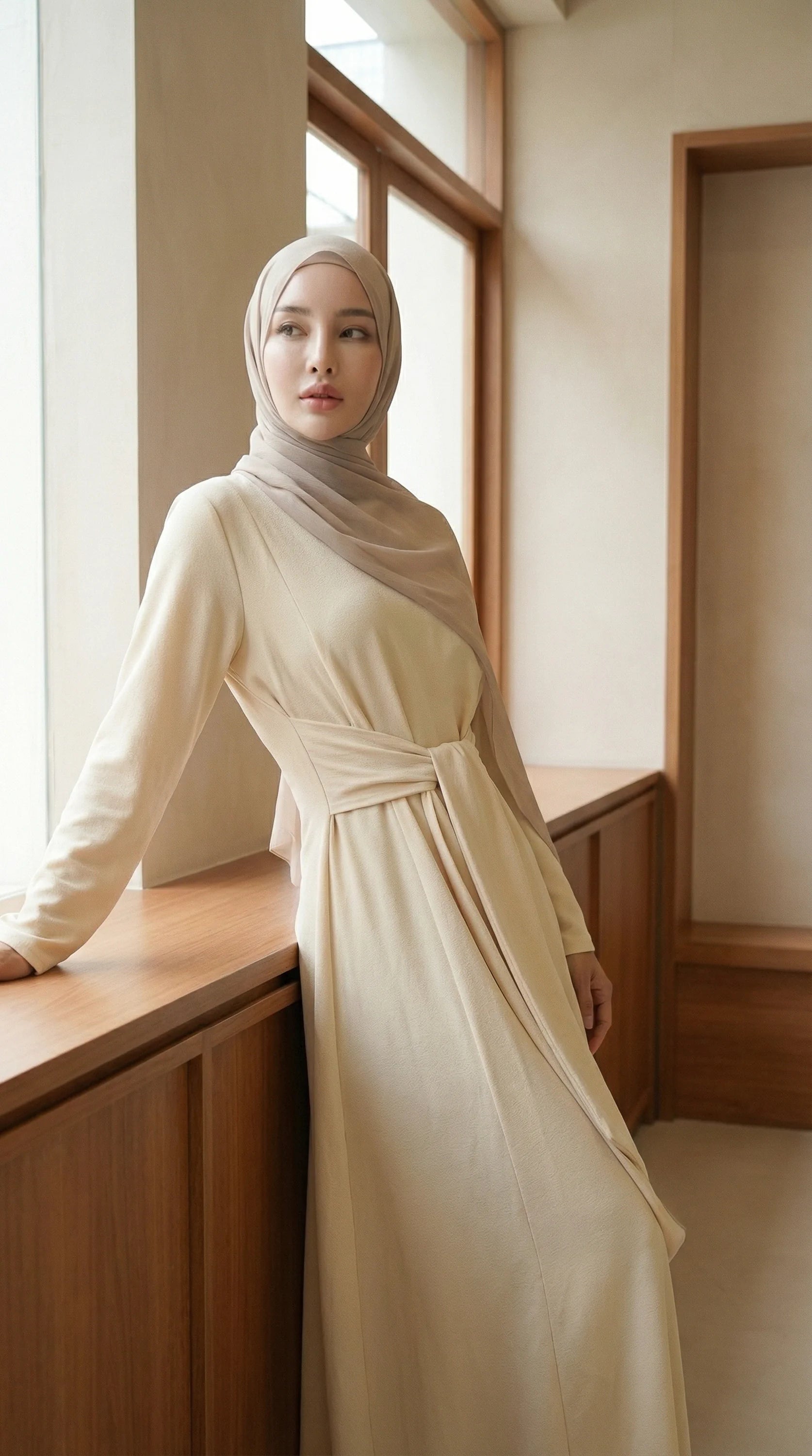 BELTAURA™ Tie-Waist Abaya