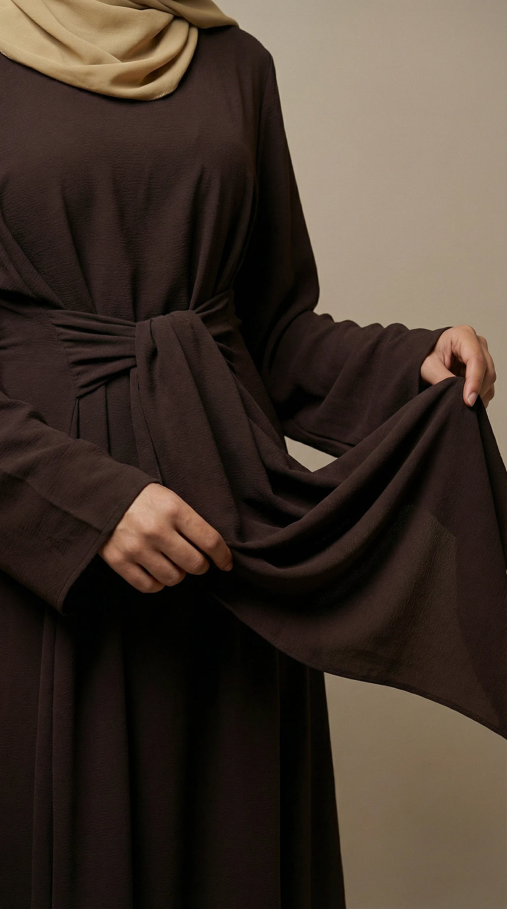 BELTAURA™ Tie-Waist Abaya