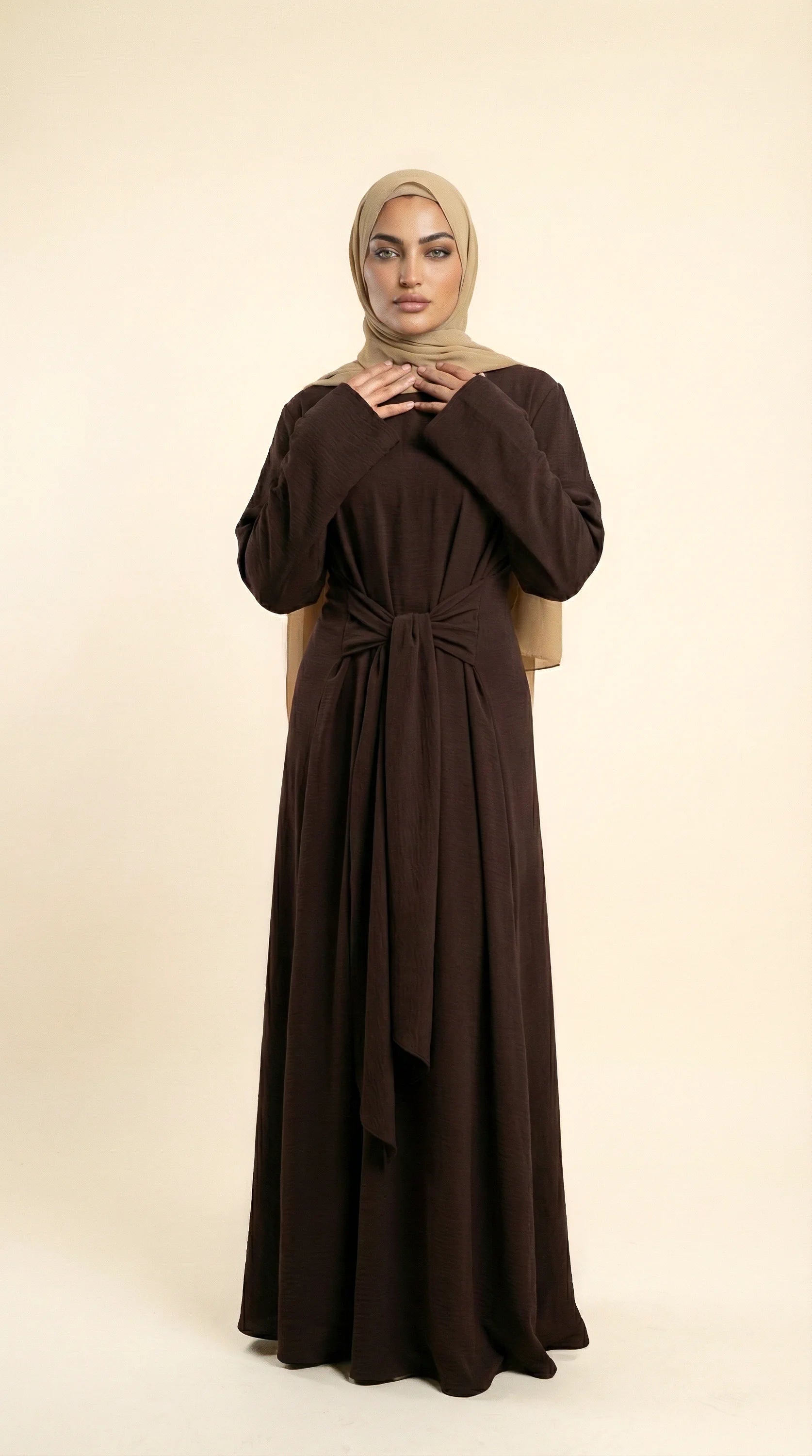 BELTAURA™ Tie-Waist Abaya