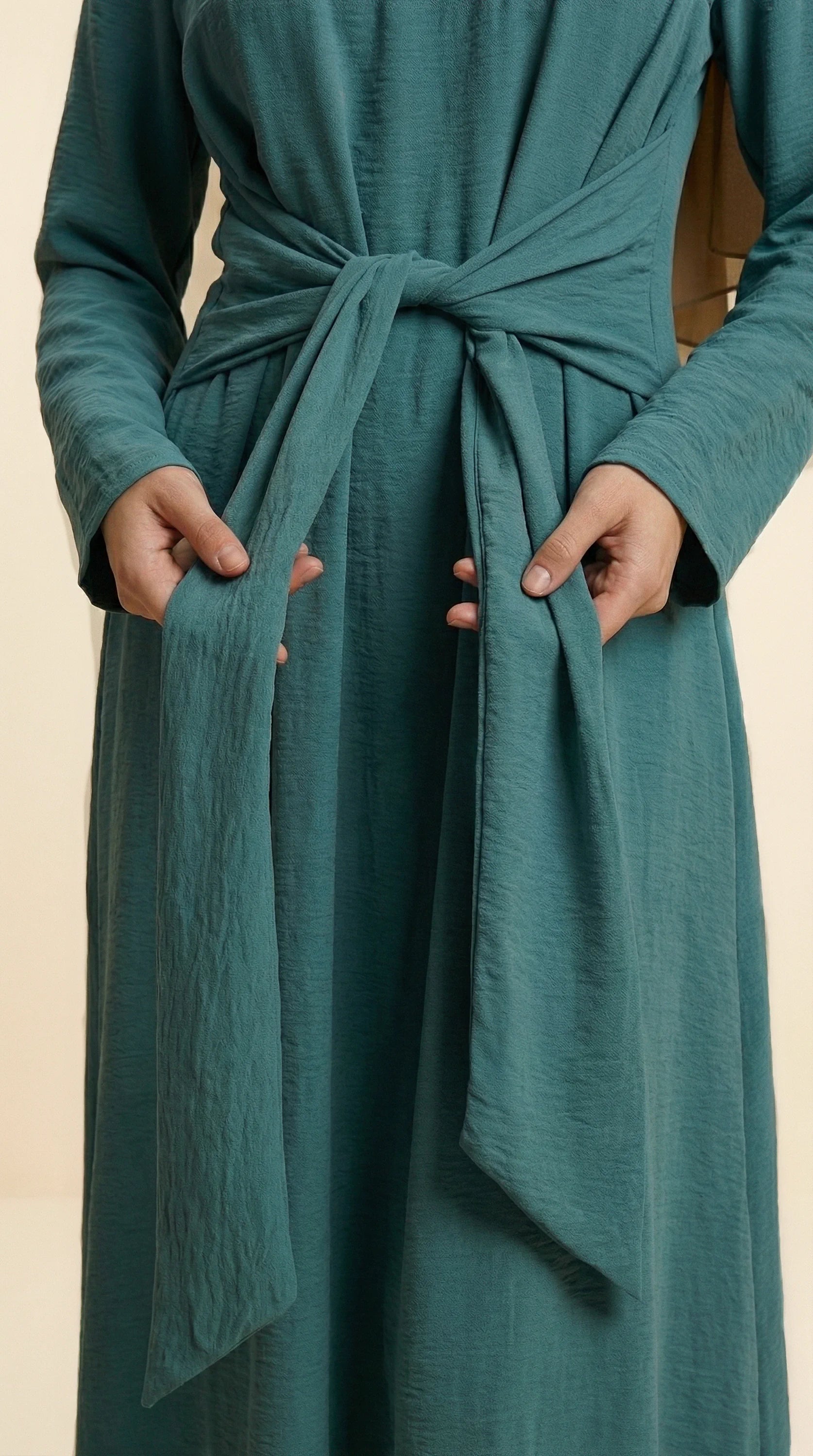 BELTAURA™ Tie-Waist Abaya