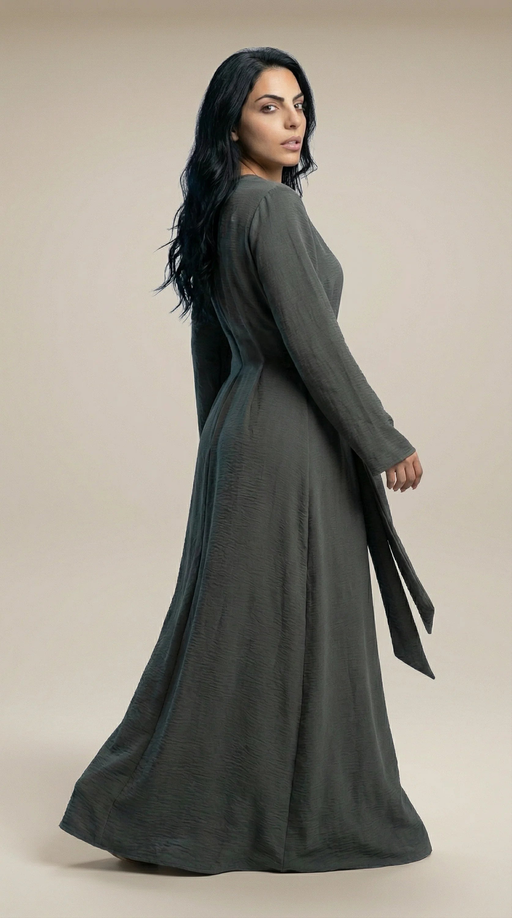 BELTAURA™ Tie-Waist Abaya