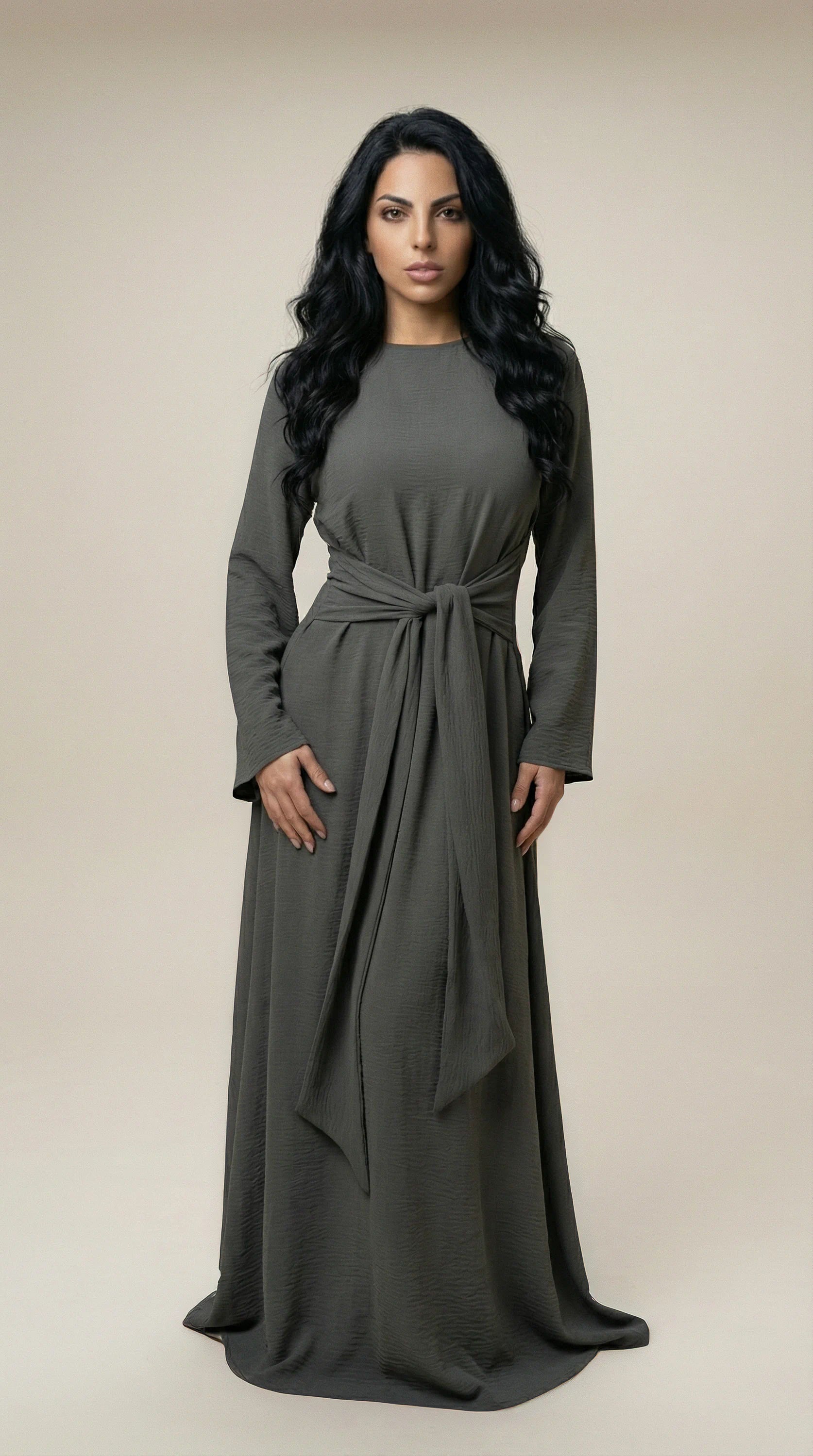 BELTAURA™ Tie-Waist Abaya
