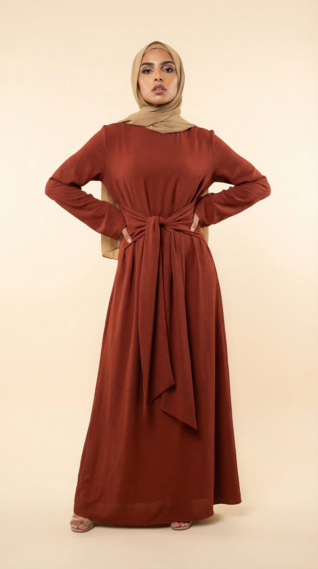 BELTAURA™ Tie-Waist Abaya