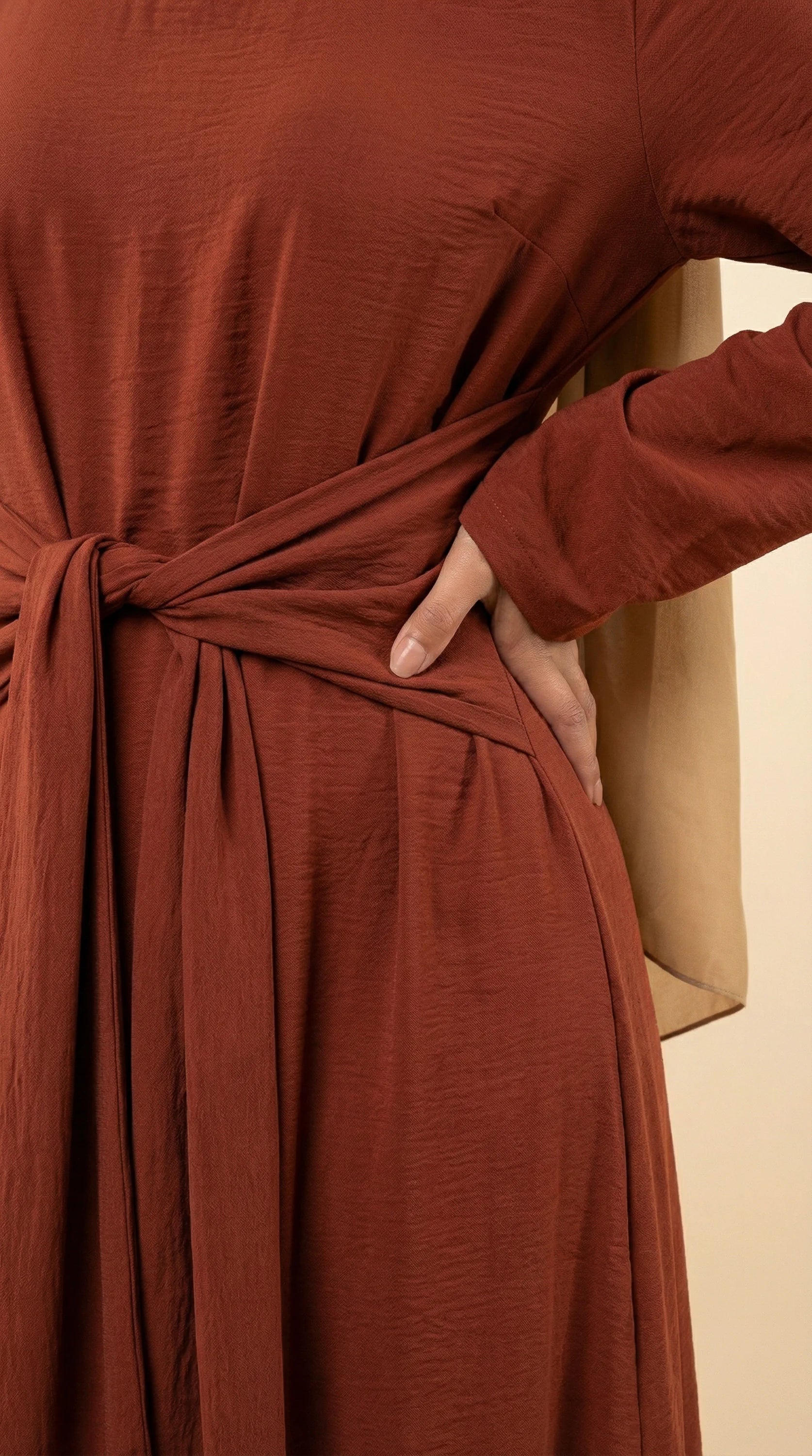 BELTAURA™ Tie-Waist Abaya