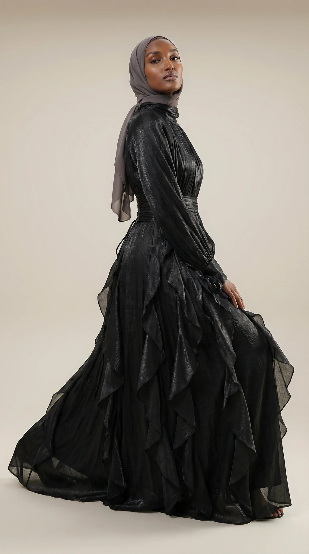 GALA-LUXE™ Cascade Ruffle Dress