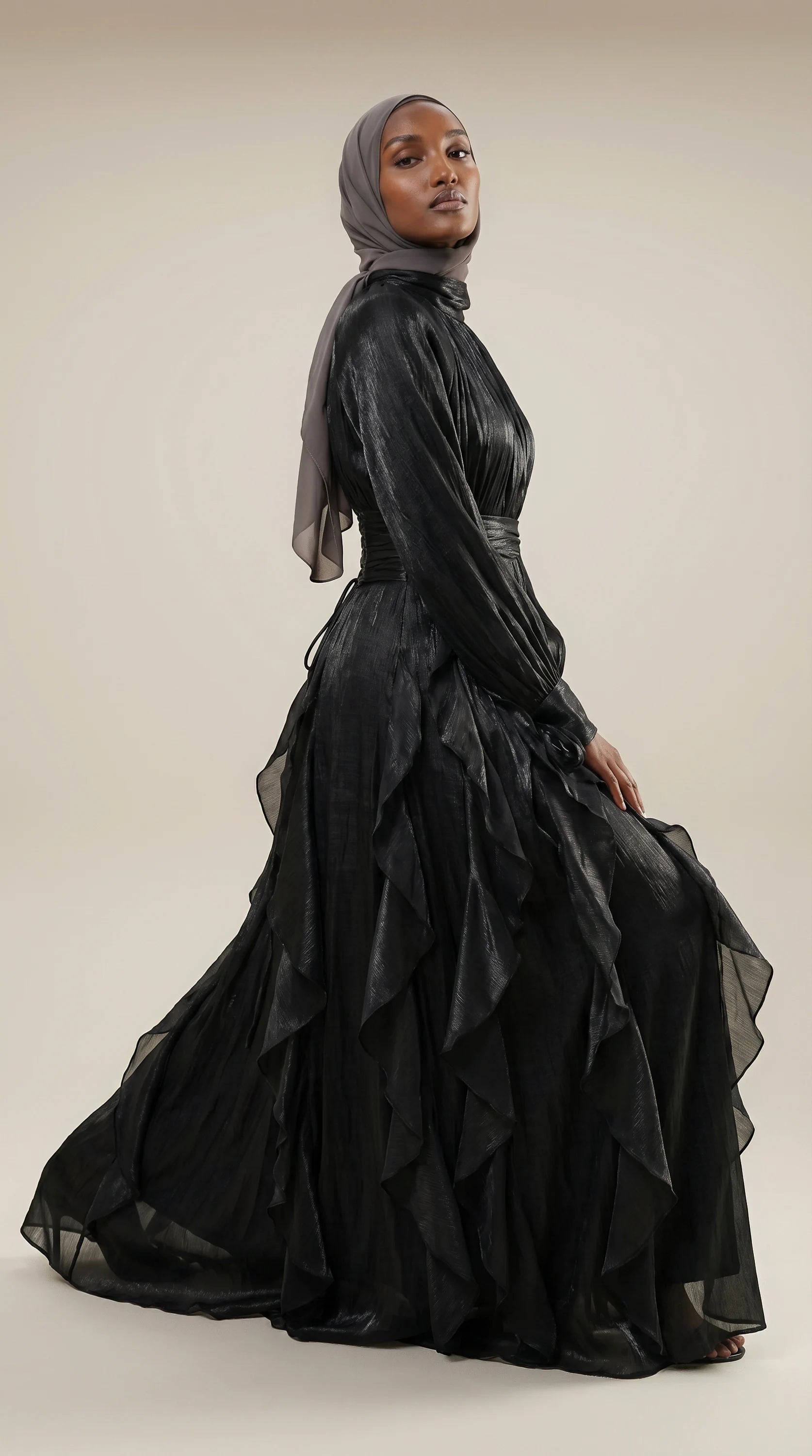 GALA-LUXE™ Cascade Ruffle Dress