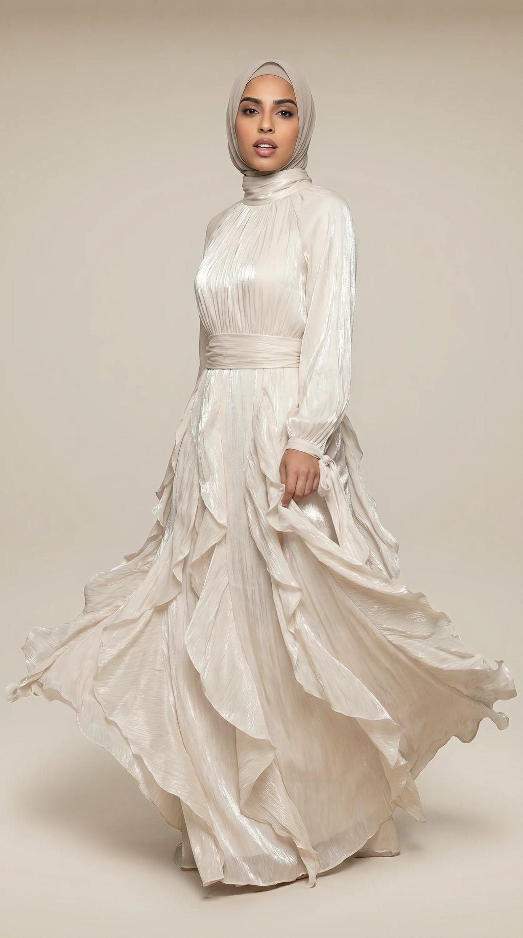 GALA-LUXE™ Cascade Ruffle Dress