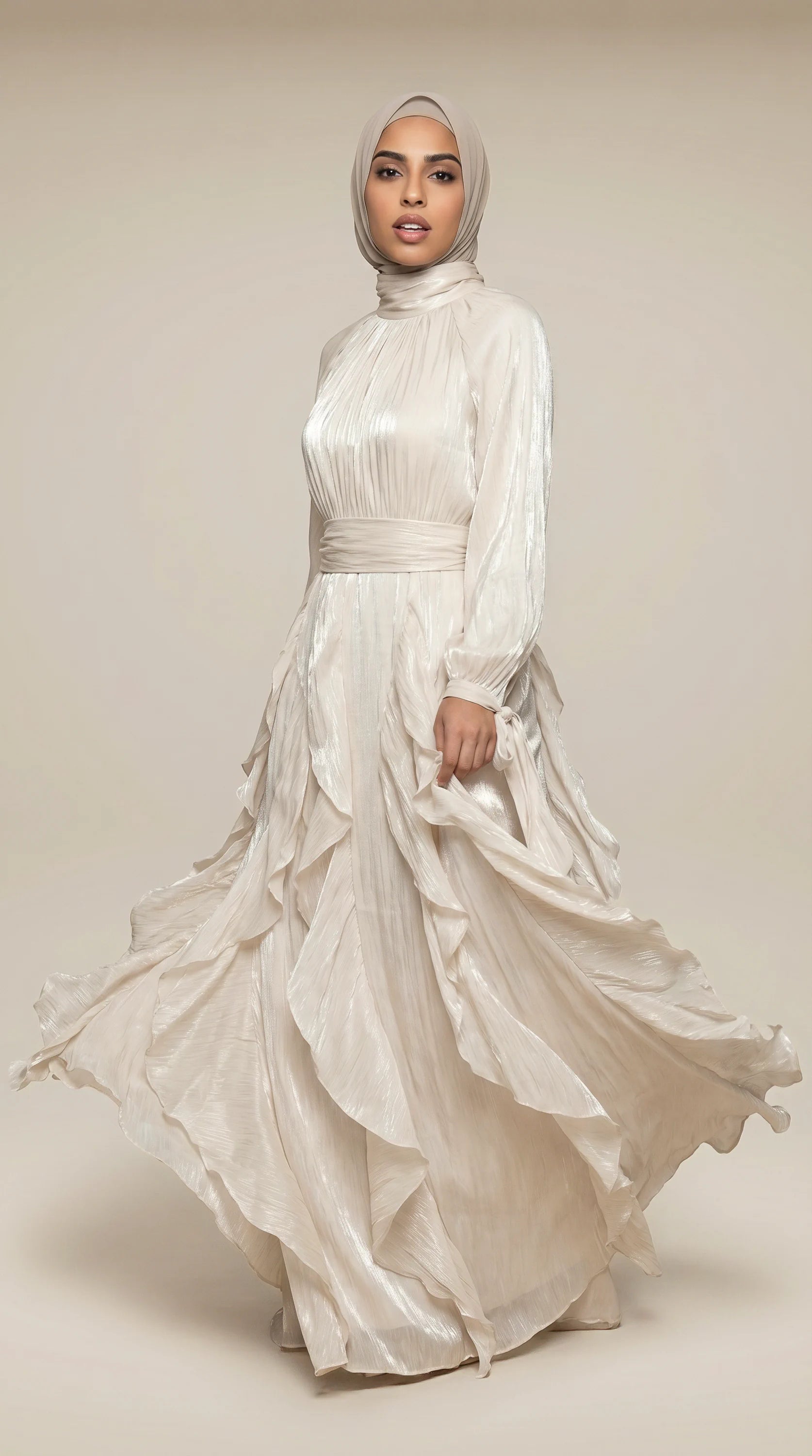GALA-LUXE™ Cascade Ruffle Dress