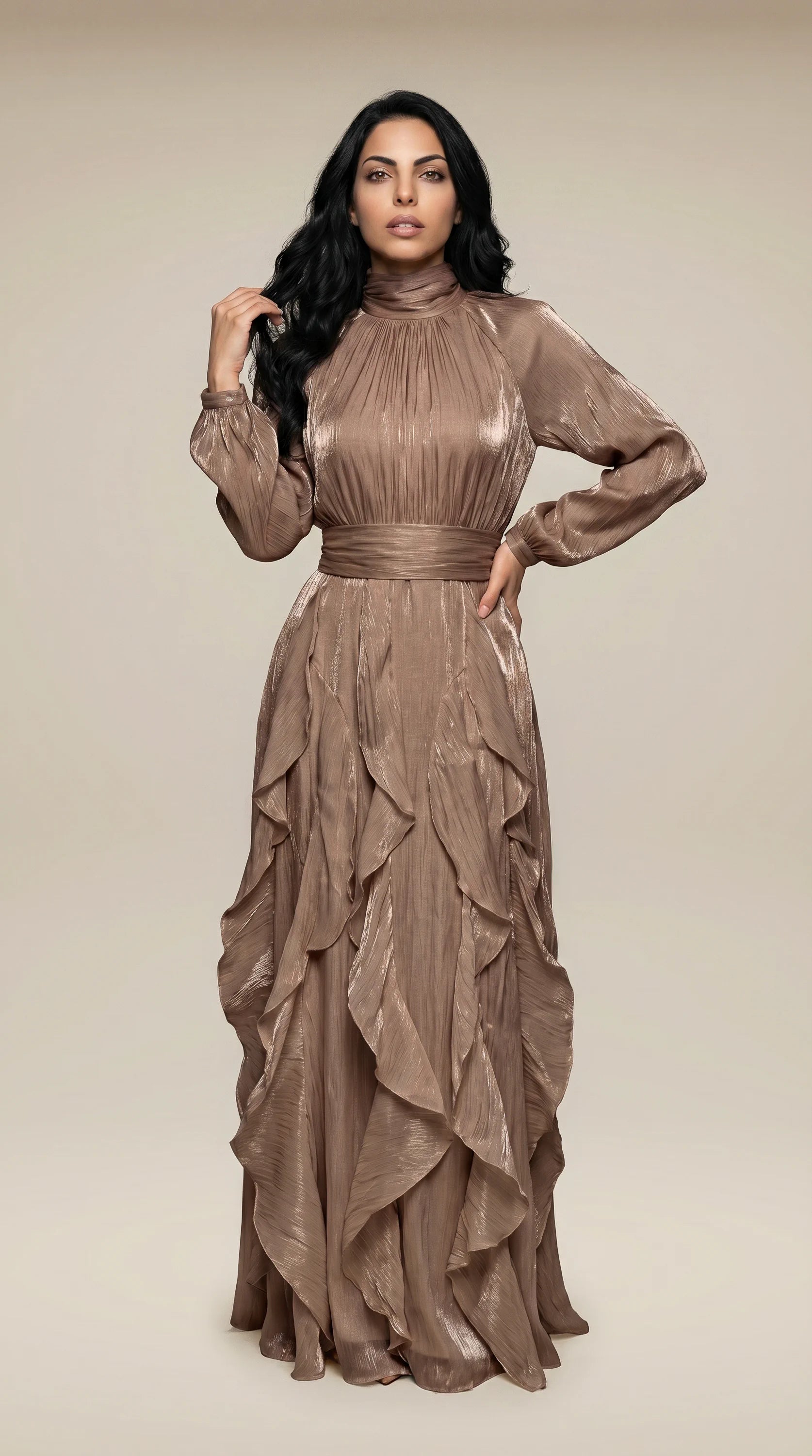 GALA-LUXE™ Cascade Ruffle Dress