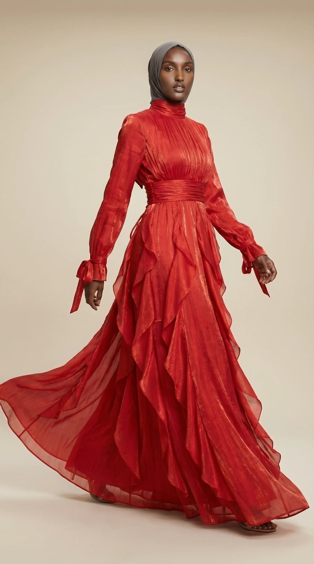 GALA-LUXE™ Cascade Ruffle Dress