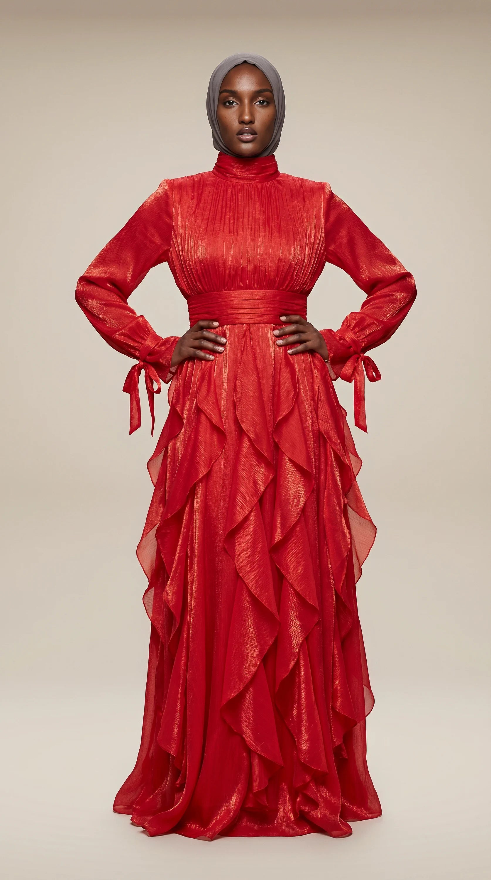 GALA-LUXE™ Cascade Ruffle Dress