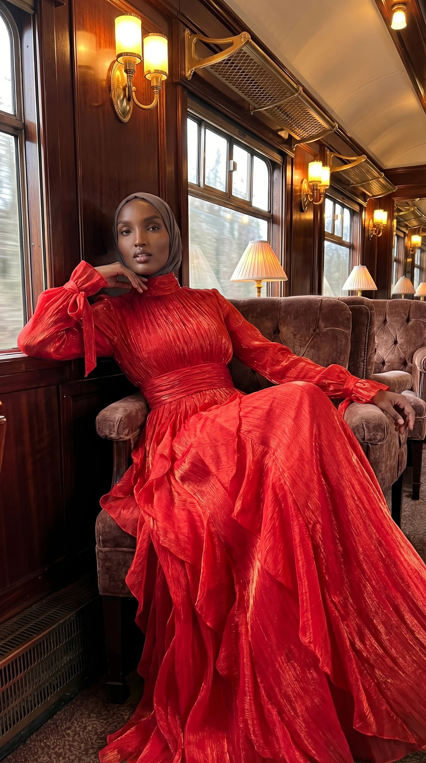 GALA-LUXE™ Cascade Ruffle Dress