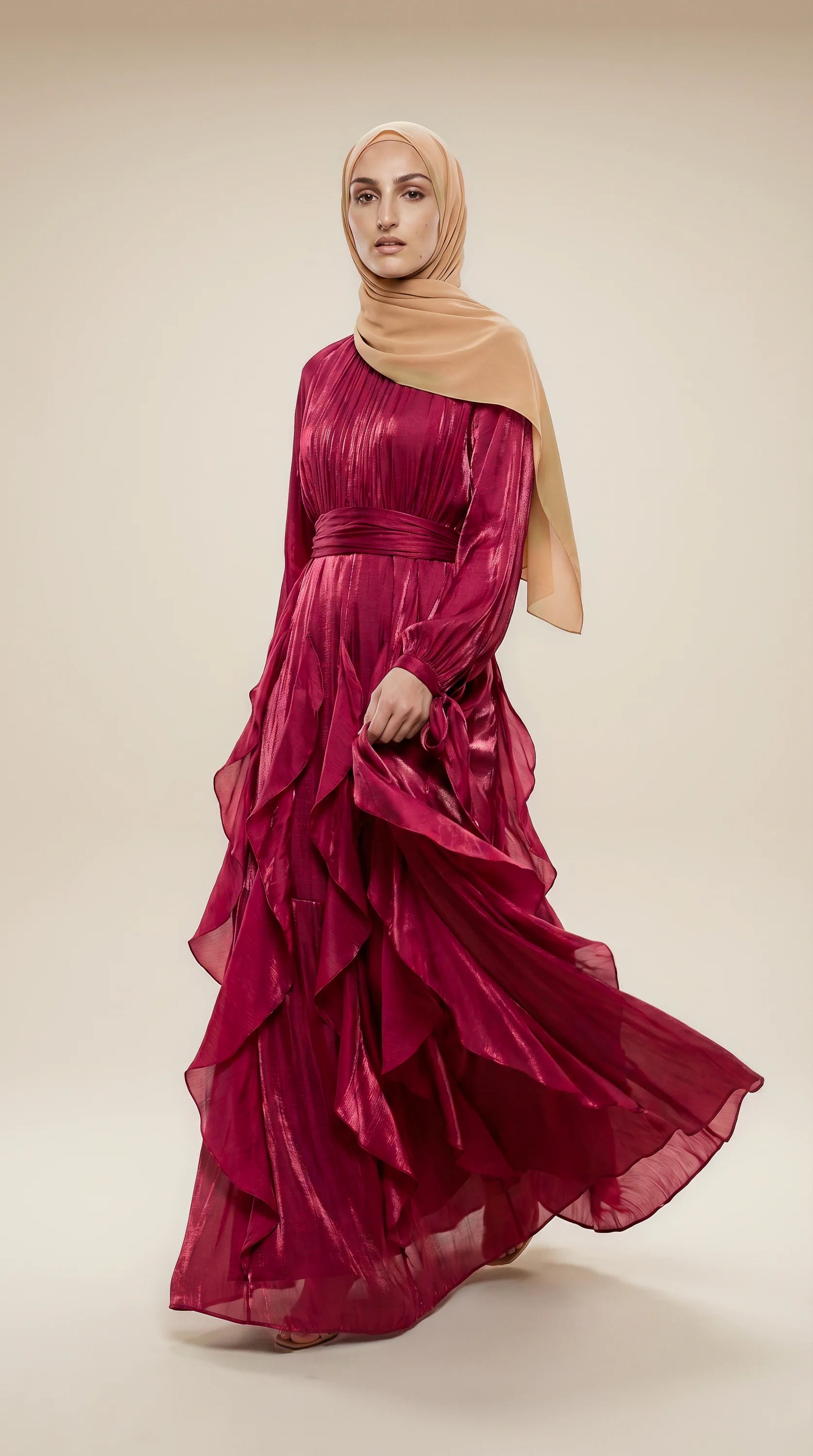 GALA-LUXE™ Cascade Ruffle Dress