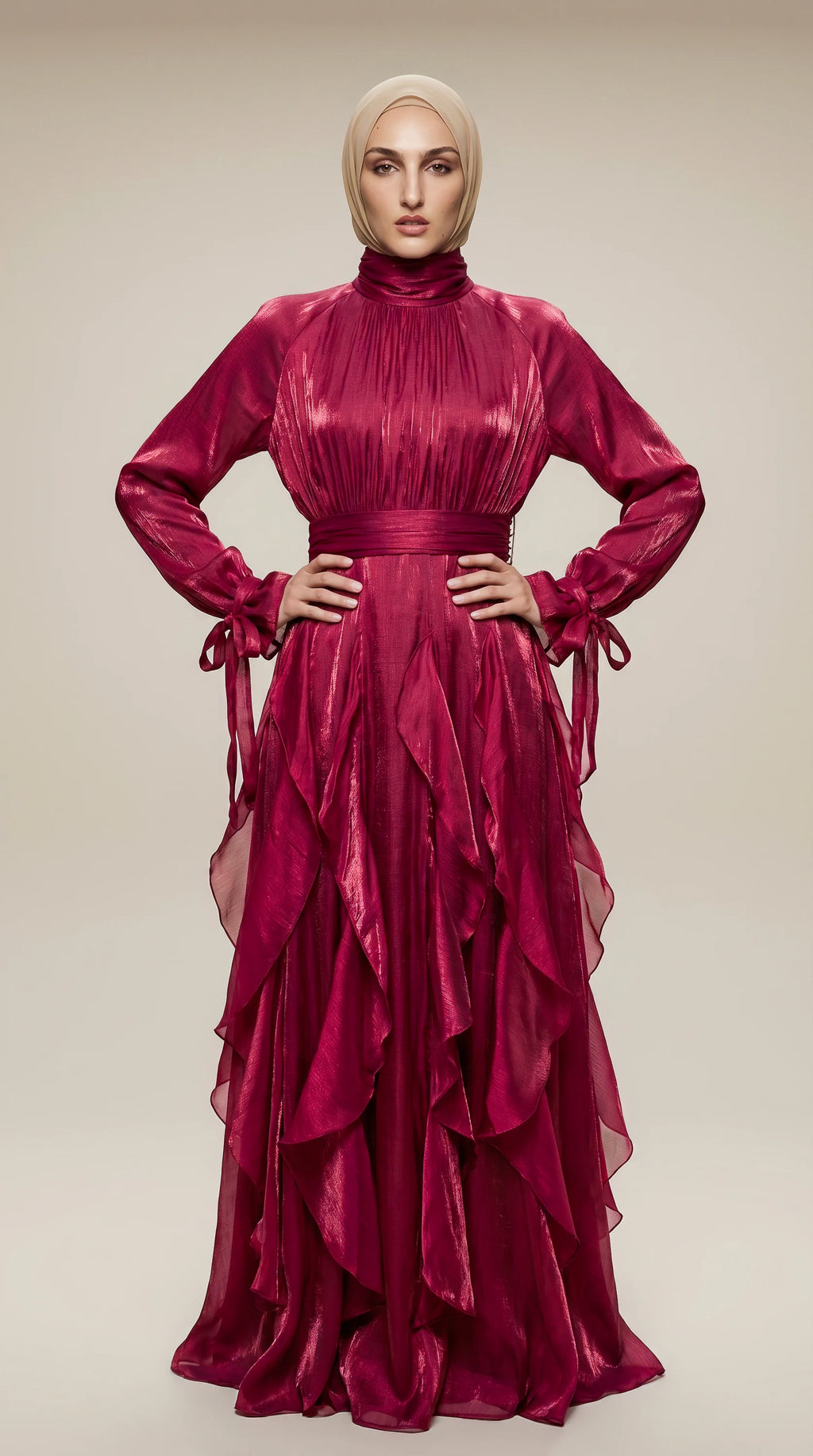 GALA-LUXE™ Cascade Ruffle Dress