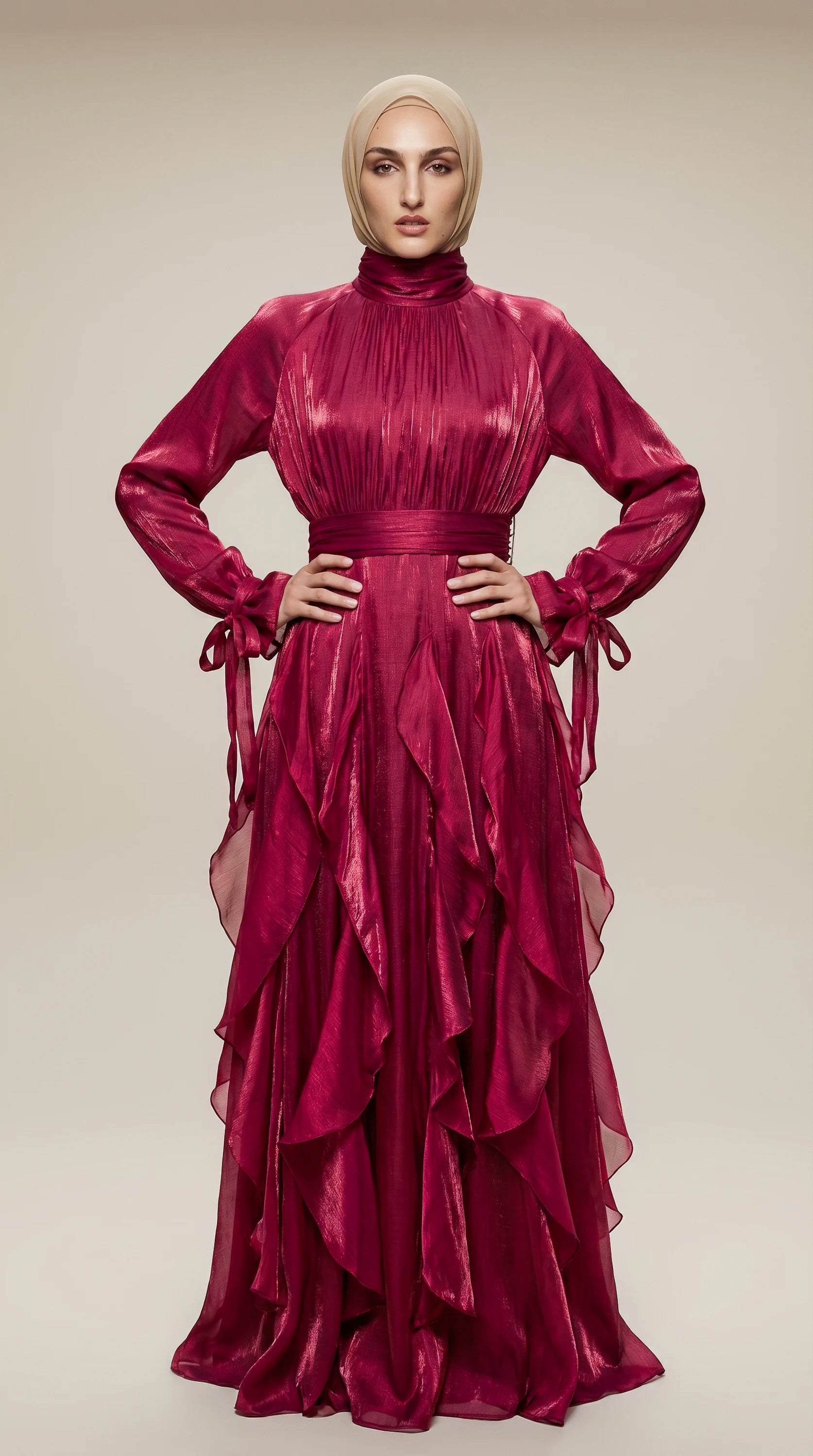 GALA-LUXE™ Cascade Ruffle Dress
