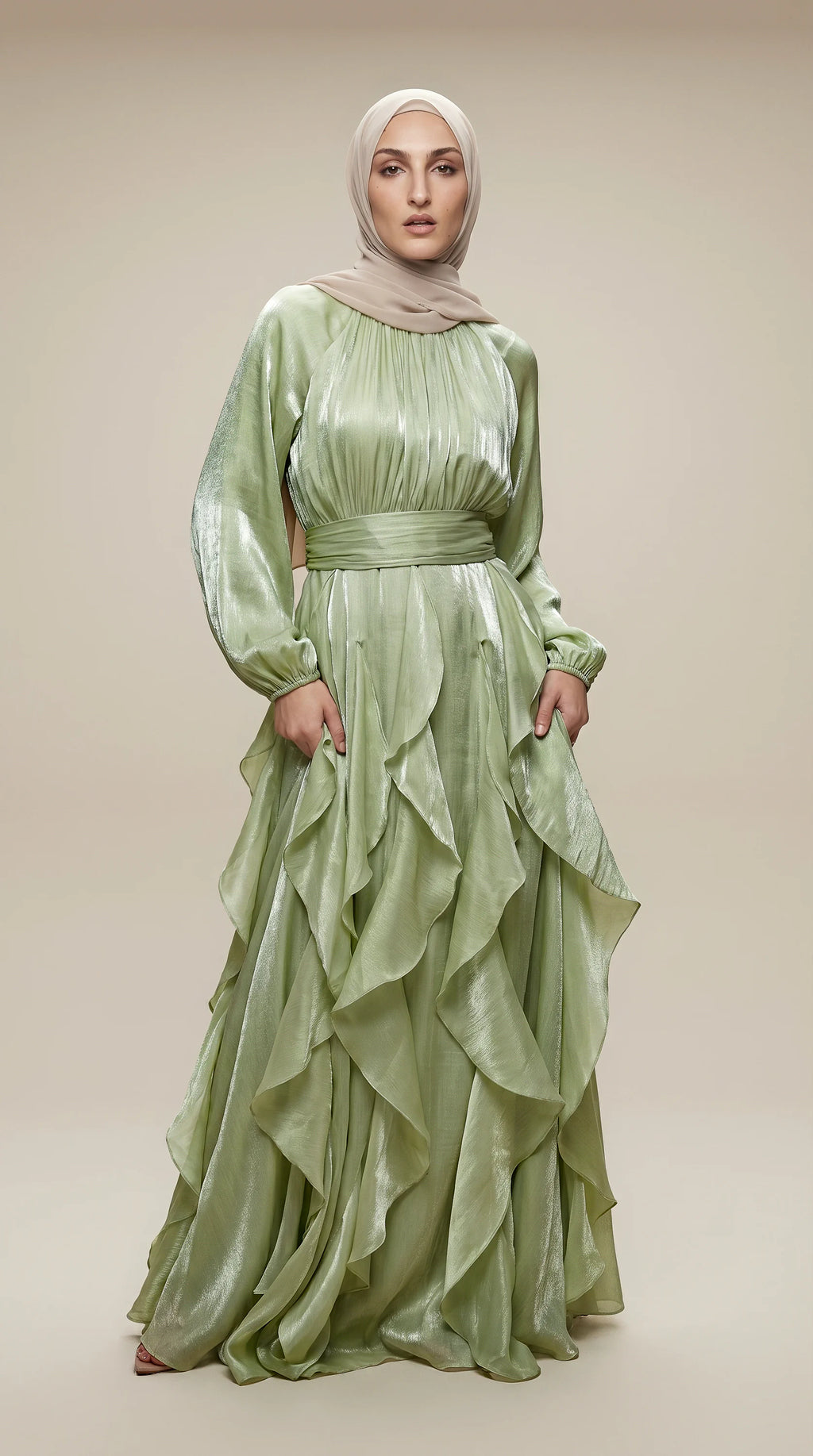 GALA-LUXE™ Cascade Ruffle Dress