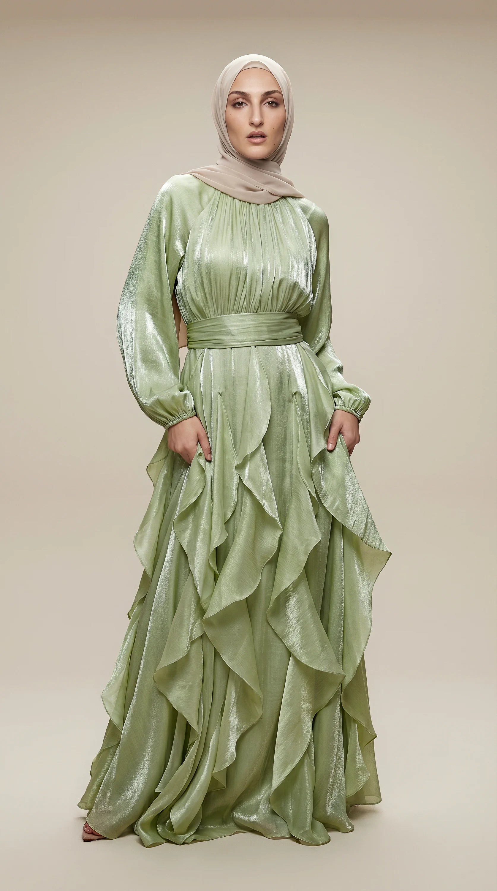 GALA-LUXE™ Cascade Ruffle Dress