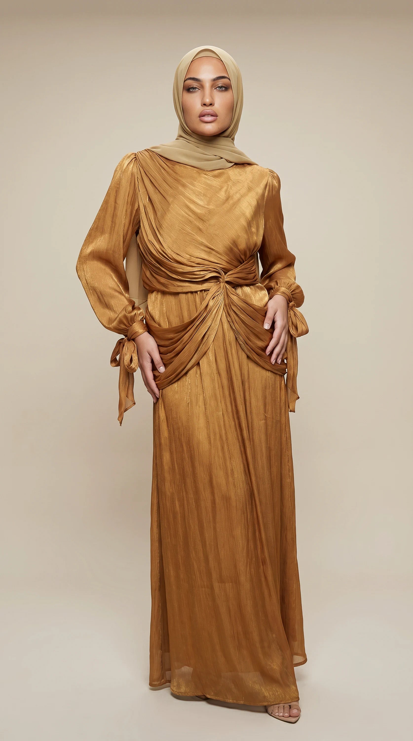 GALA-LUXE™ Draped Lantern Abaya