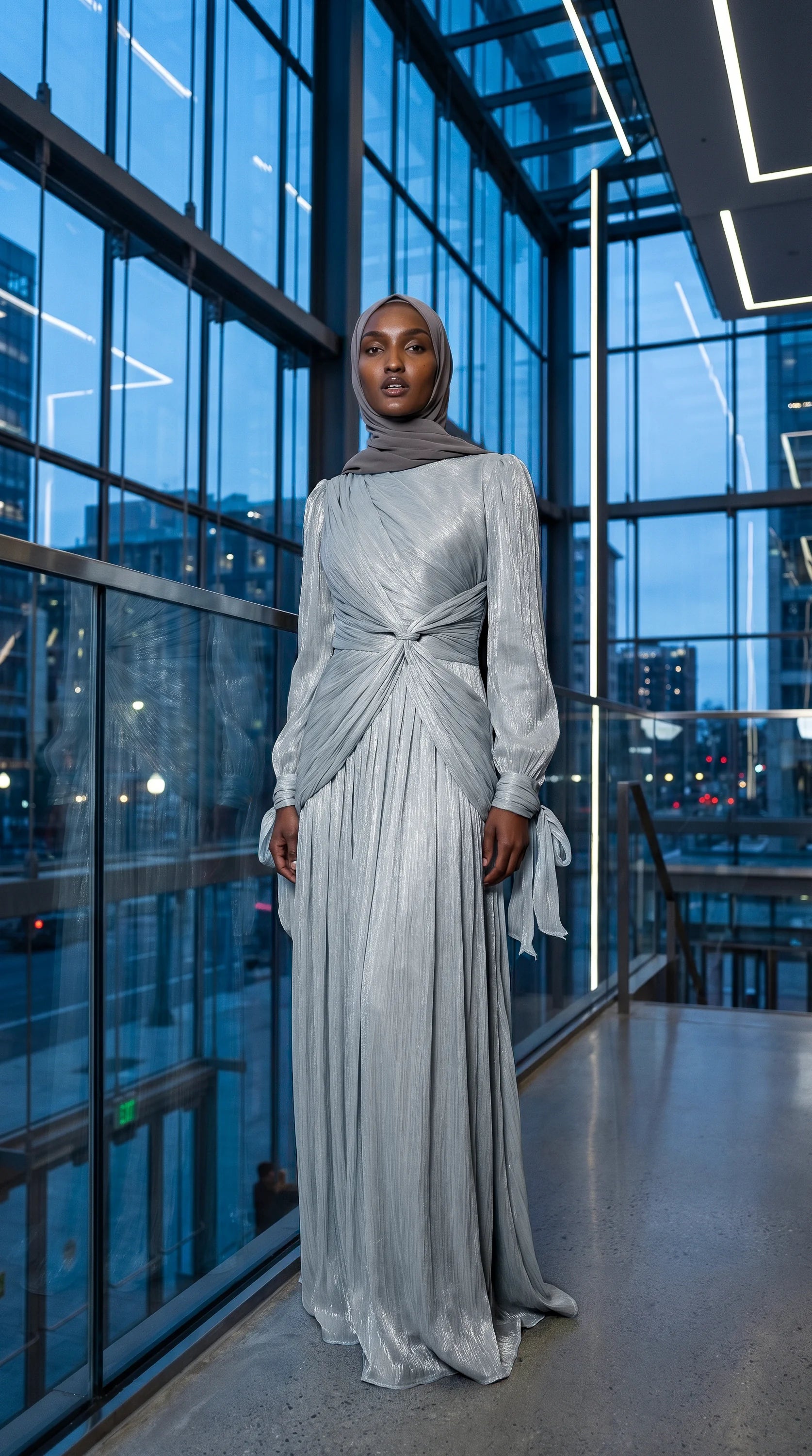 GALA-LUXE™ Draped Lantern Abaya