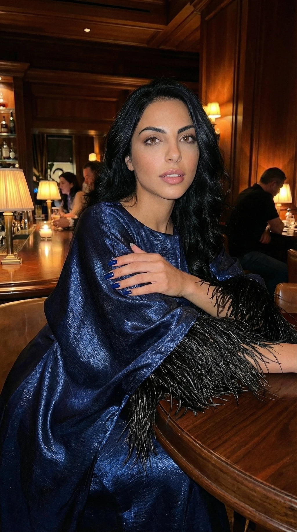 GALA-LUXE™ Feather Cuff Abaya