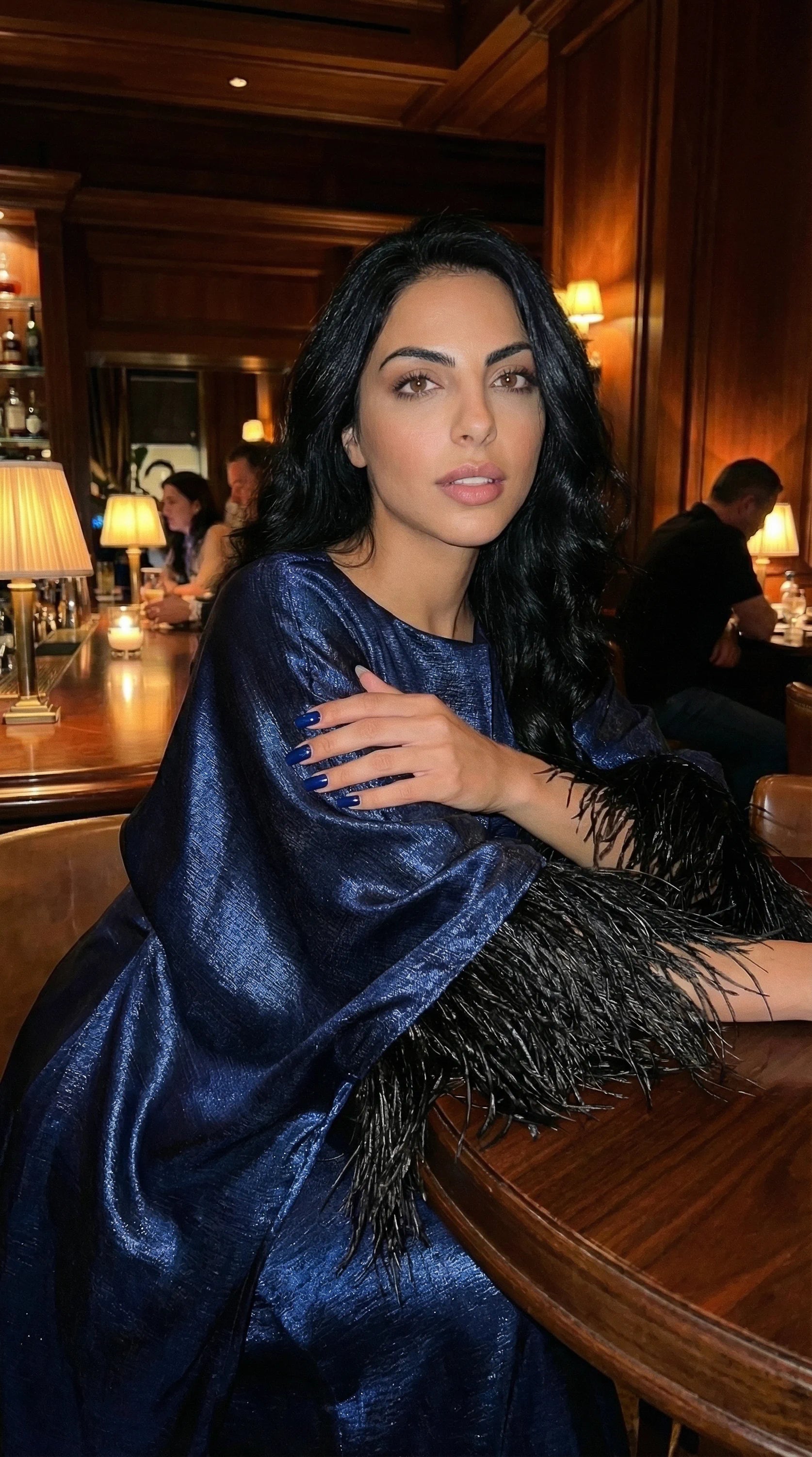 GALA-LUXE™ Feather Cuff Abaya