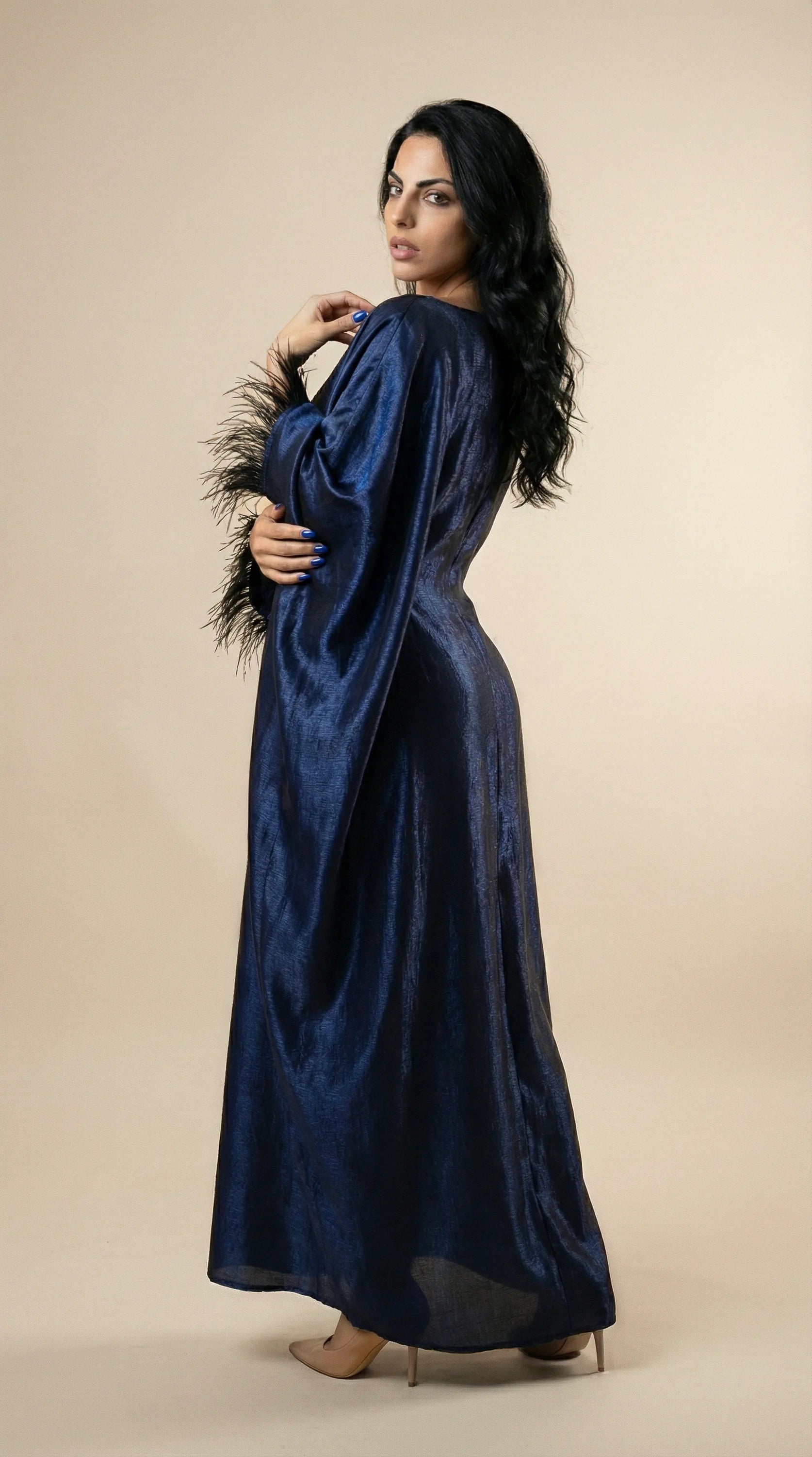 GALA-LUXE™ Feather Cuff Abaya