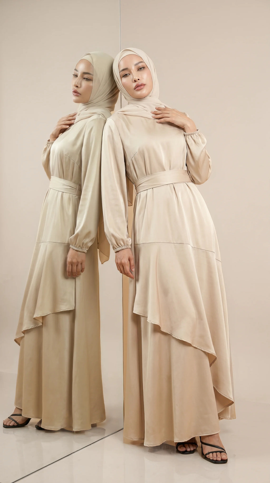 GALA-LUXE™ Satin Cascade Dress