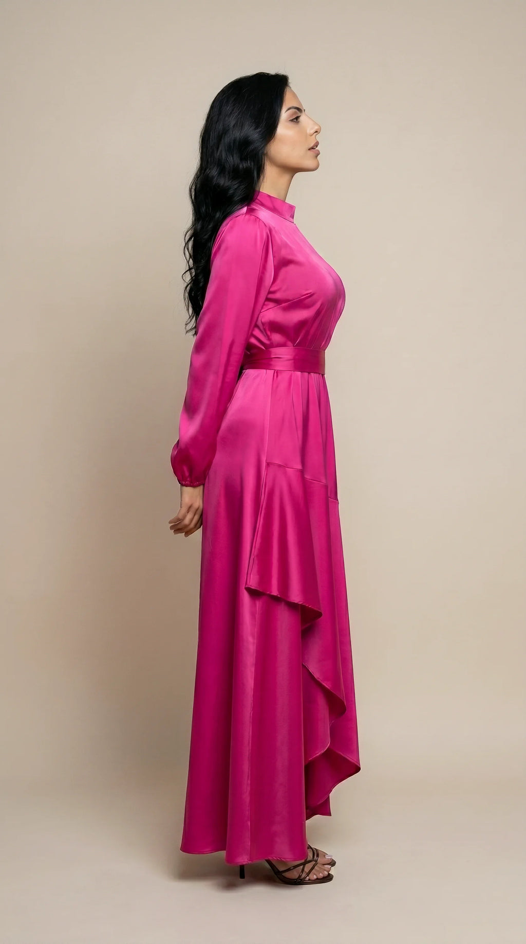 GALA-LUXE™ Satin Cascade Dress