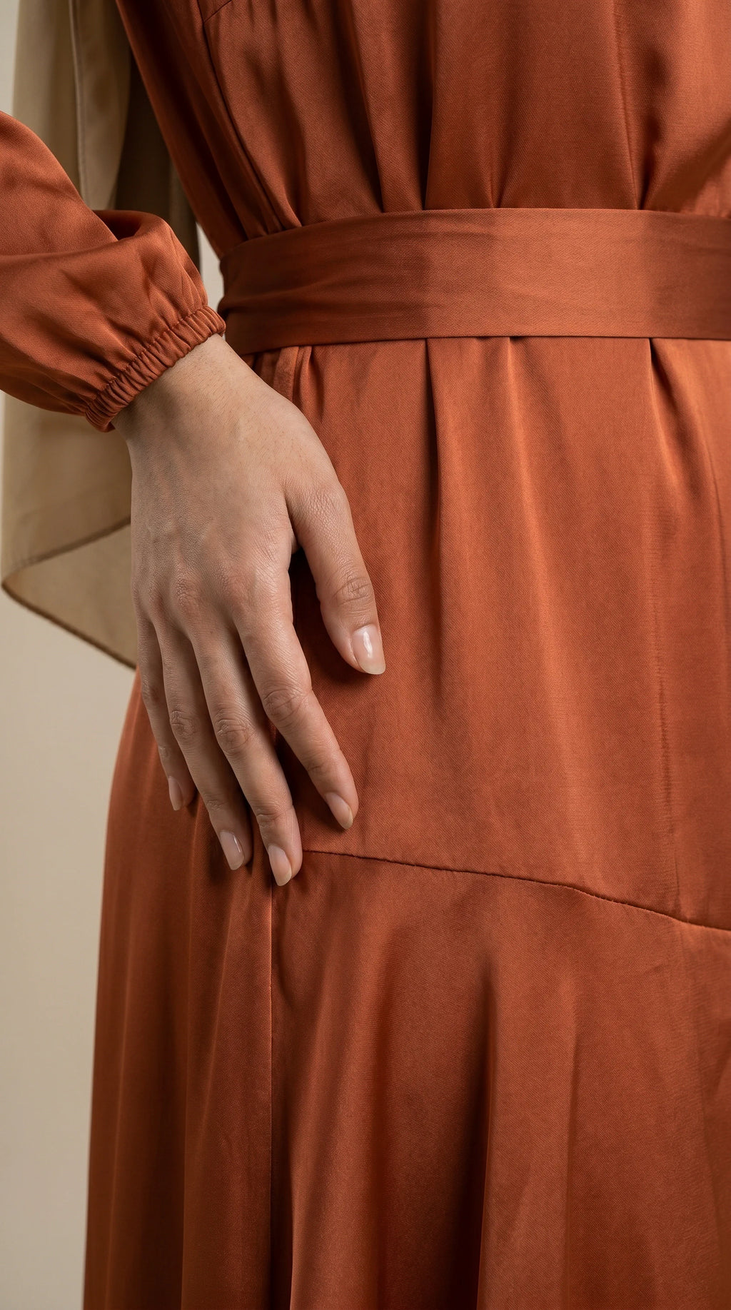 GALA-LUXE™ Satin Cascade Dress