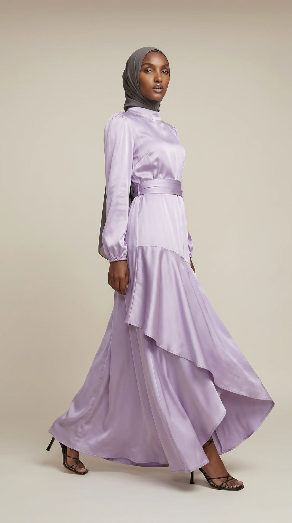GALA-LUXE™ Satin Cascade Dress