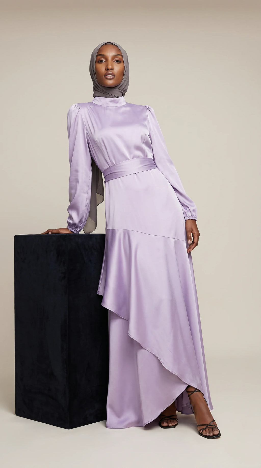 GALA-LUXE™ Satin Cascade Dress