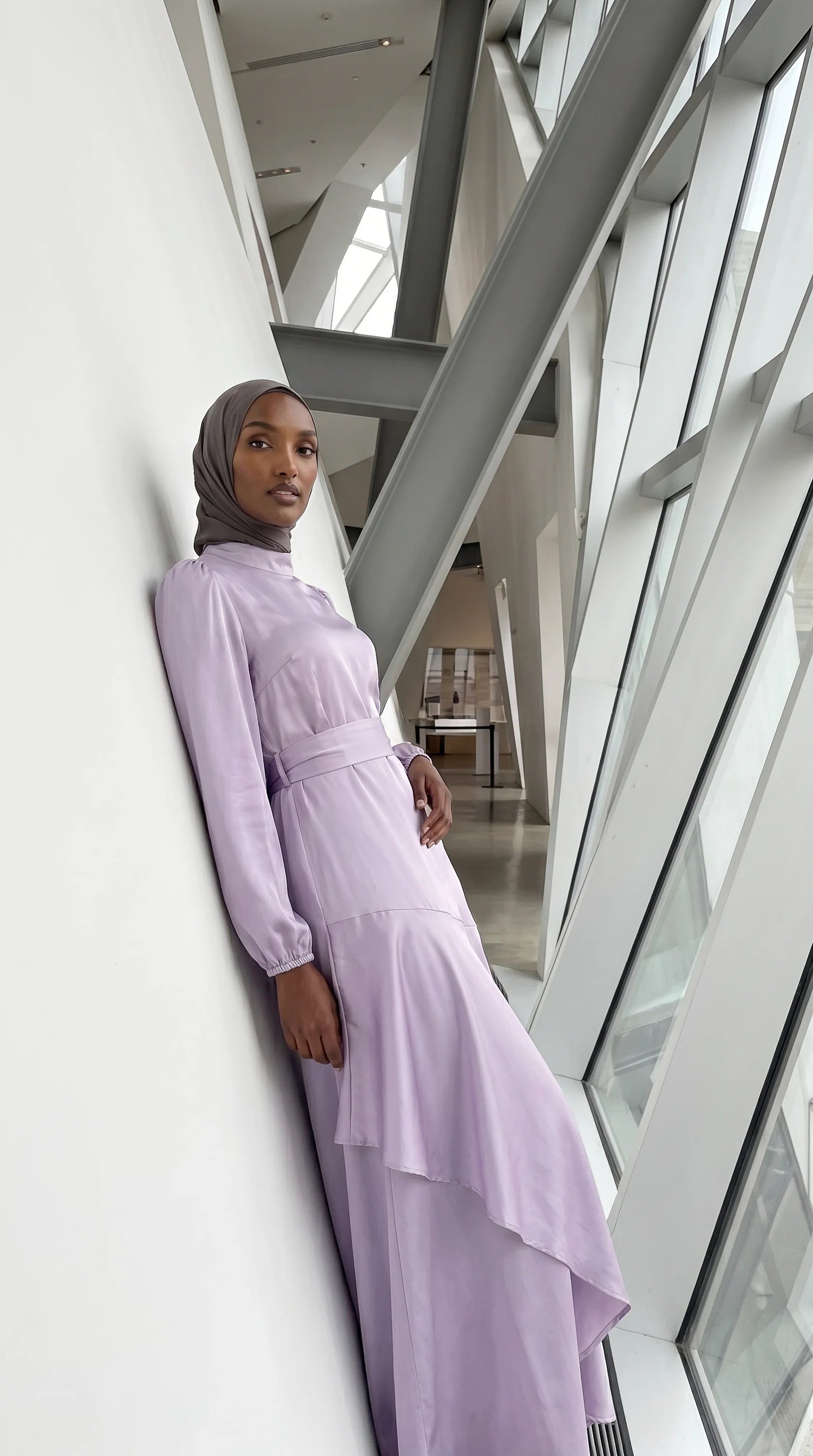 GALA-LUXE™ Satin Cascade Dress