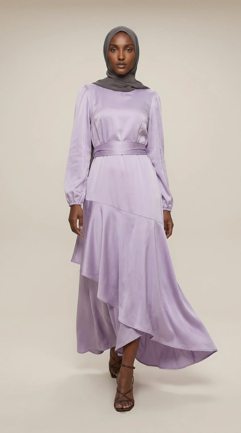 GALA-LUXE™ Satin Cascade Dress