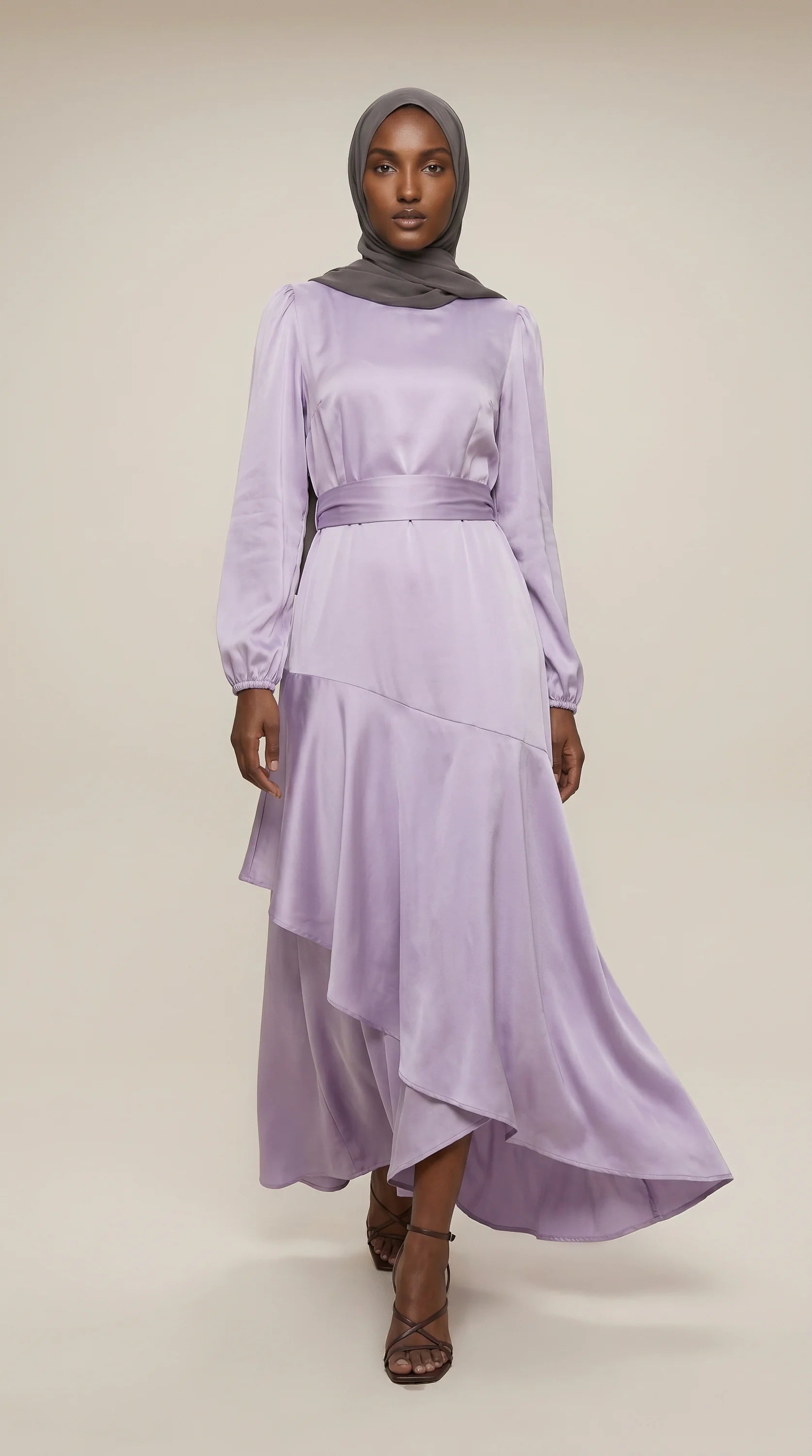 GALA-LUXE™ Satin Cascade Dress