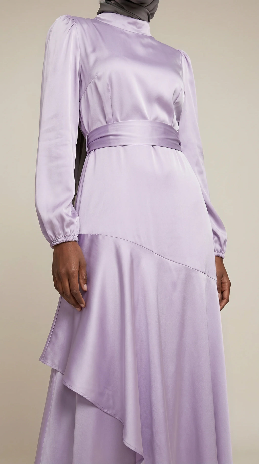 GALA-LUXE™ Satin Cascade Dress
