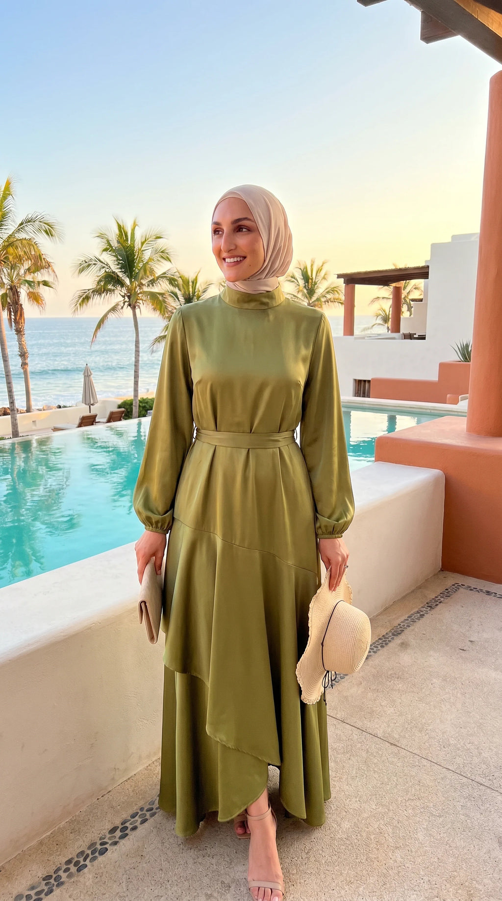 GALA-LUXE™ Satin Cascade Dress