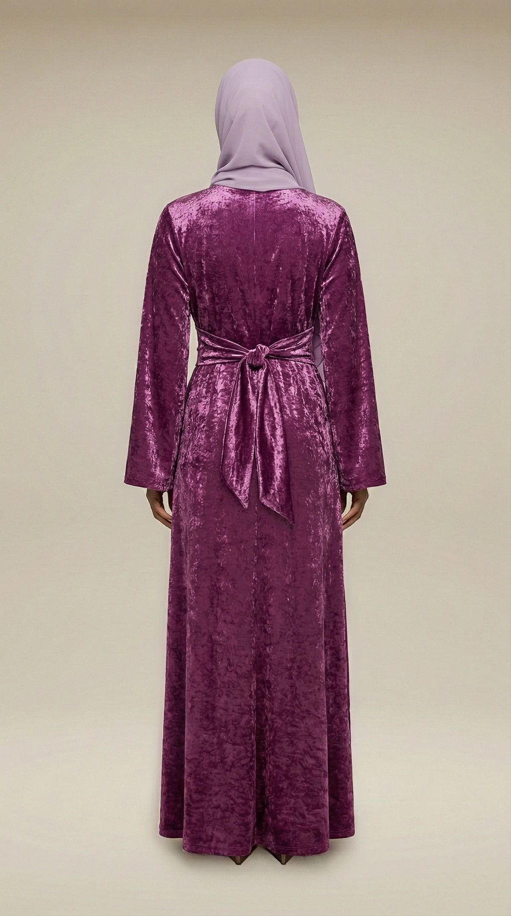 GALA-LUXE™ Satin Veil Sleeve Abaya