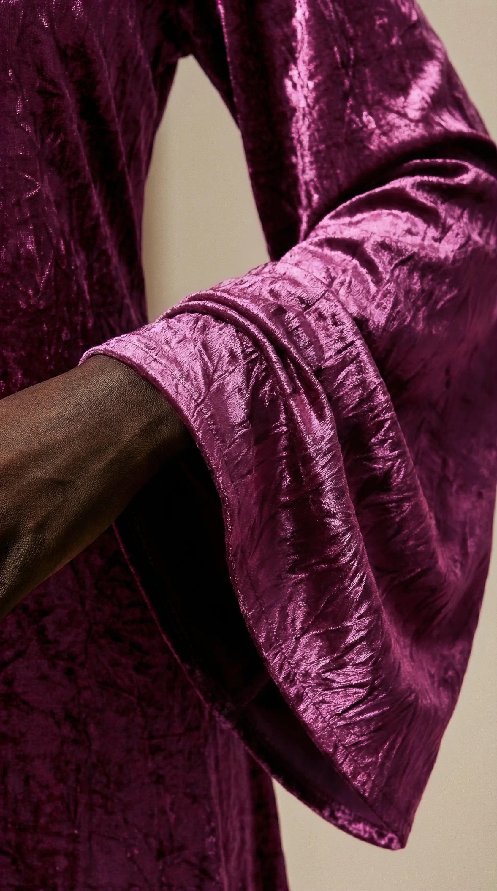 GALA-LUXE™ Satin Veil Sleeve Abaya