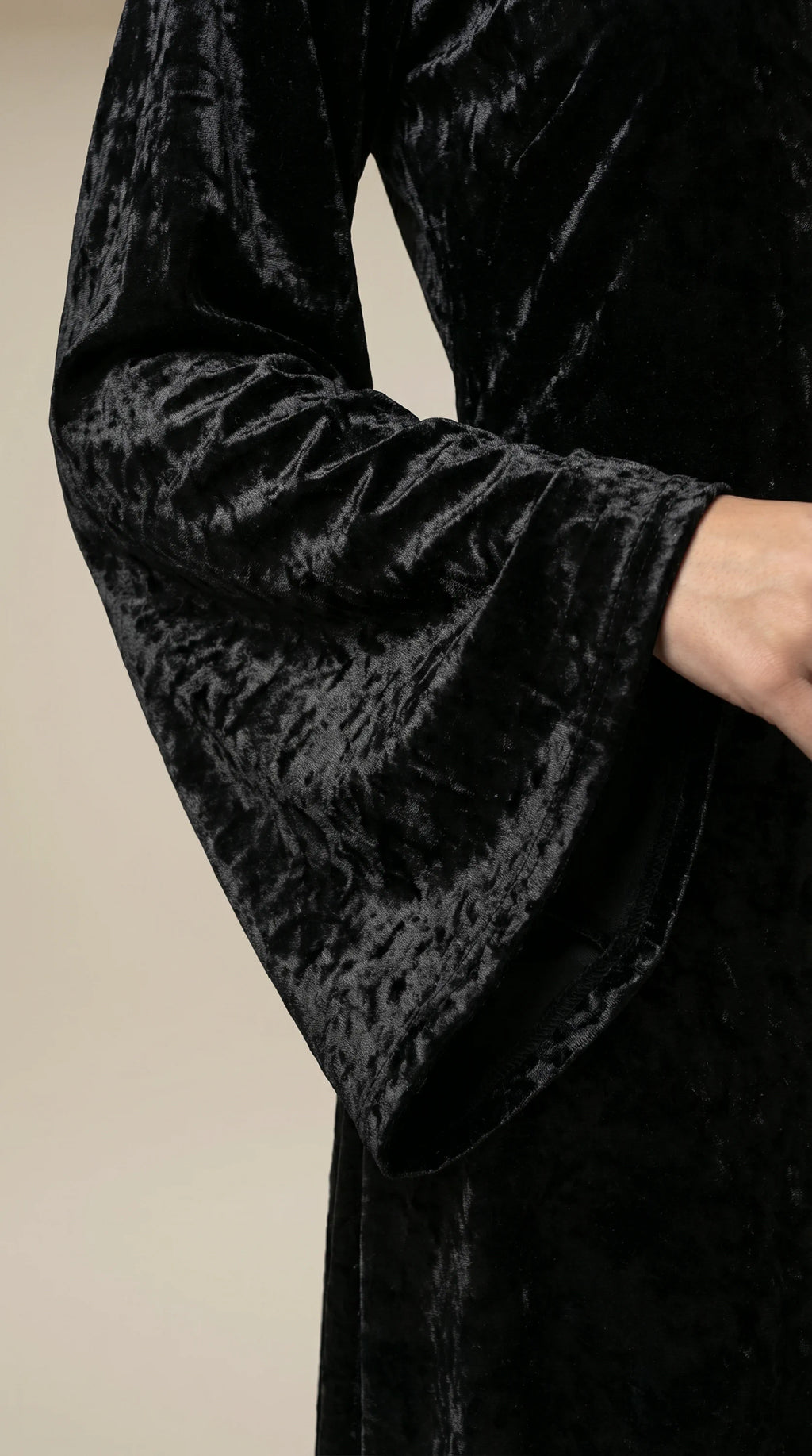 GALA-LUXE™ Satin Veil Sleeve Abaya