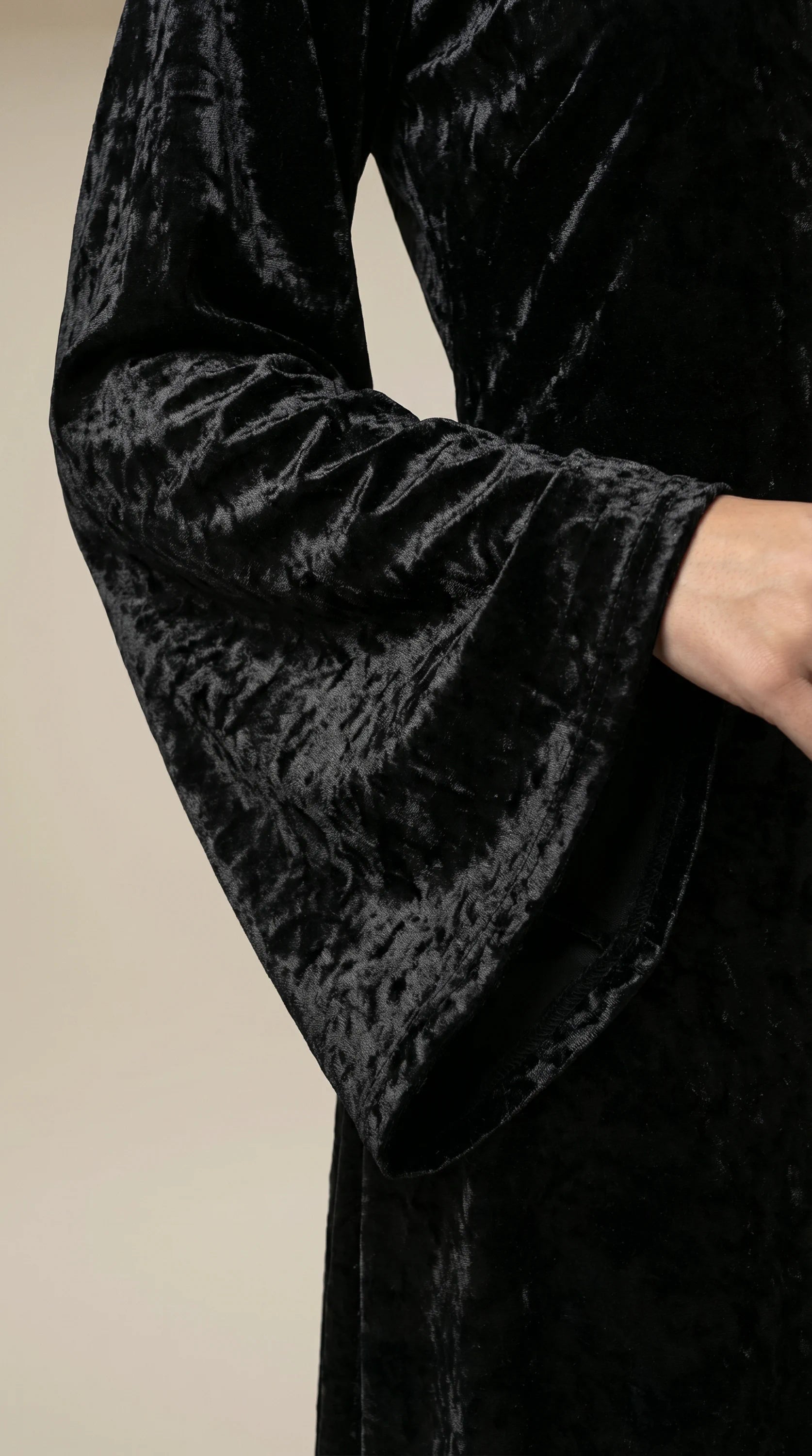 GALA-LUXE™ Satin Veil Sleeve Abaya