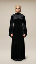 GALA-LUXE™ Satin Veil Sleeve Abaya