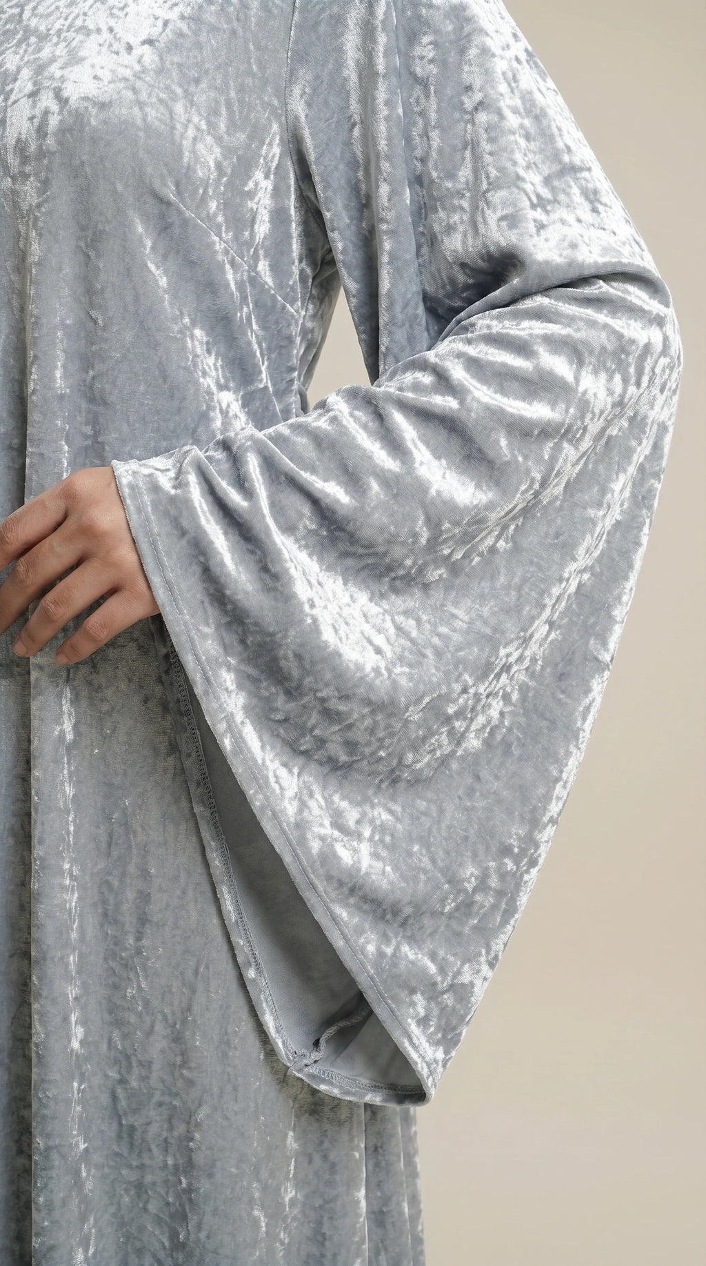 GALA-LUXE™ Satin Veil Sleeve Abaya