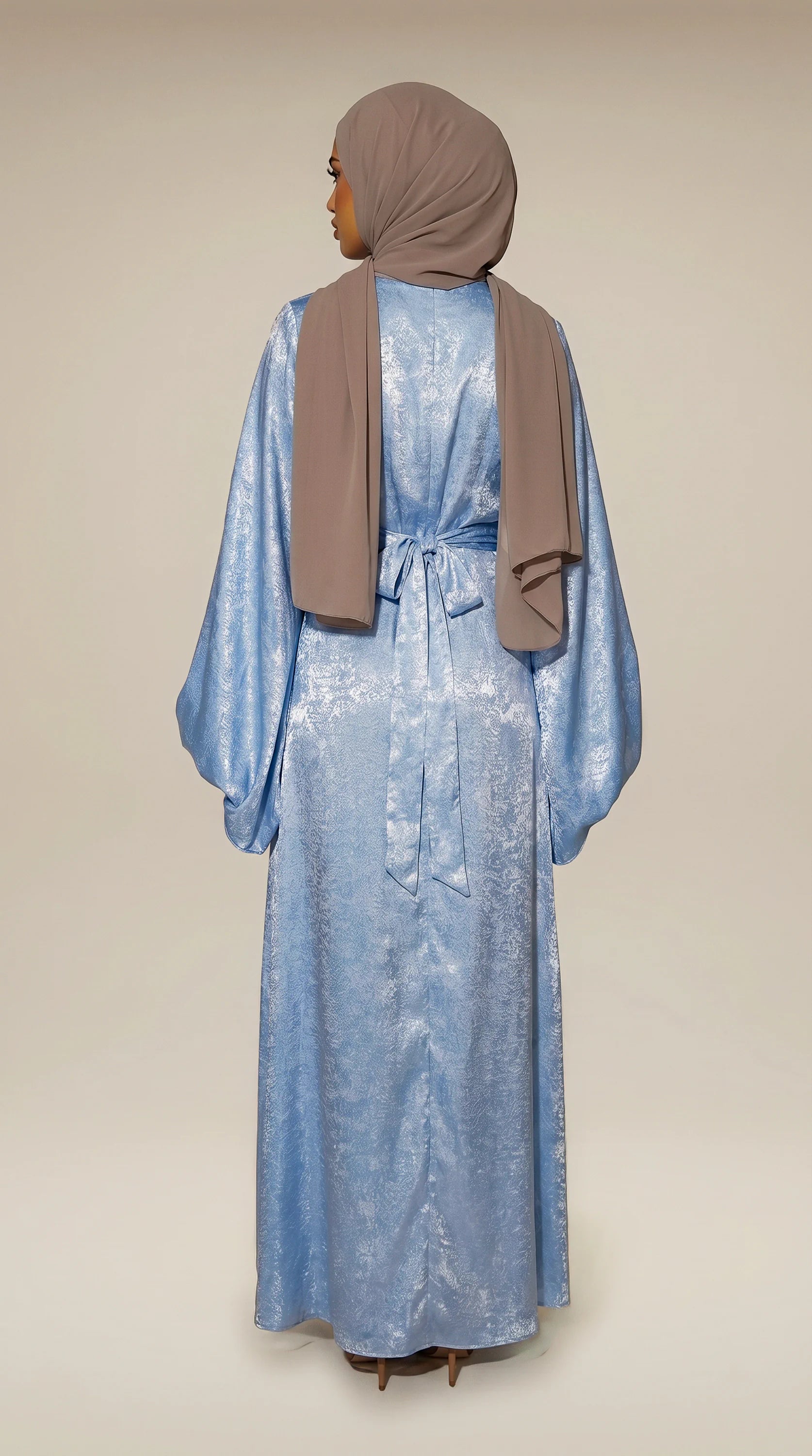 GALA-LUXE™ Satin Veil Sleeve Abaya