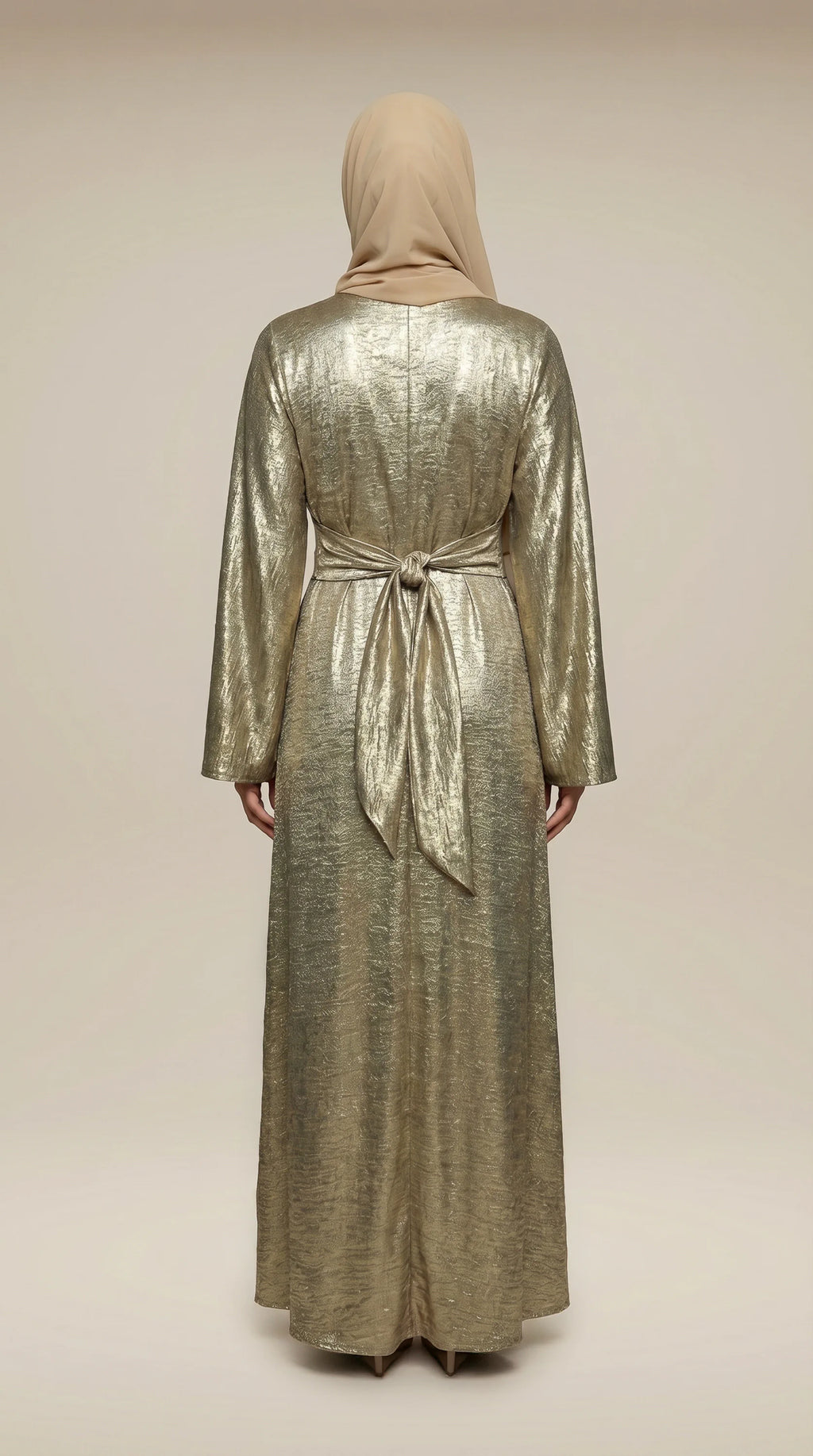 GALA-LUXE™ Satin Veil Sleeve Abaya