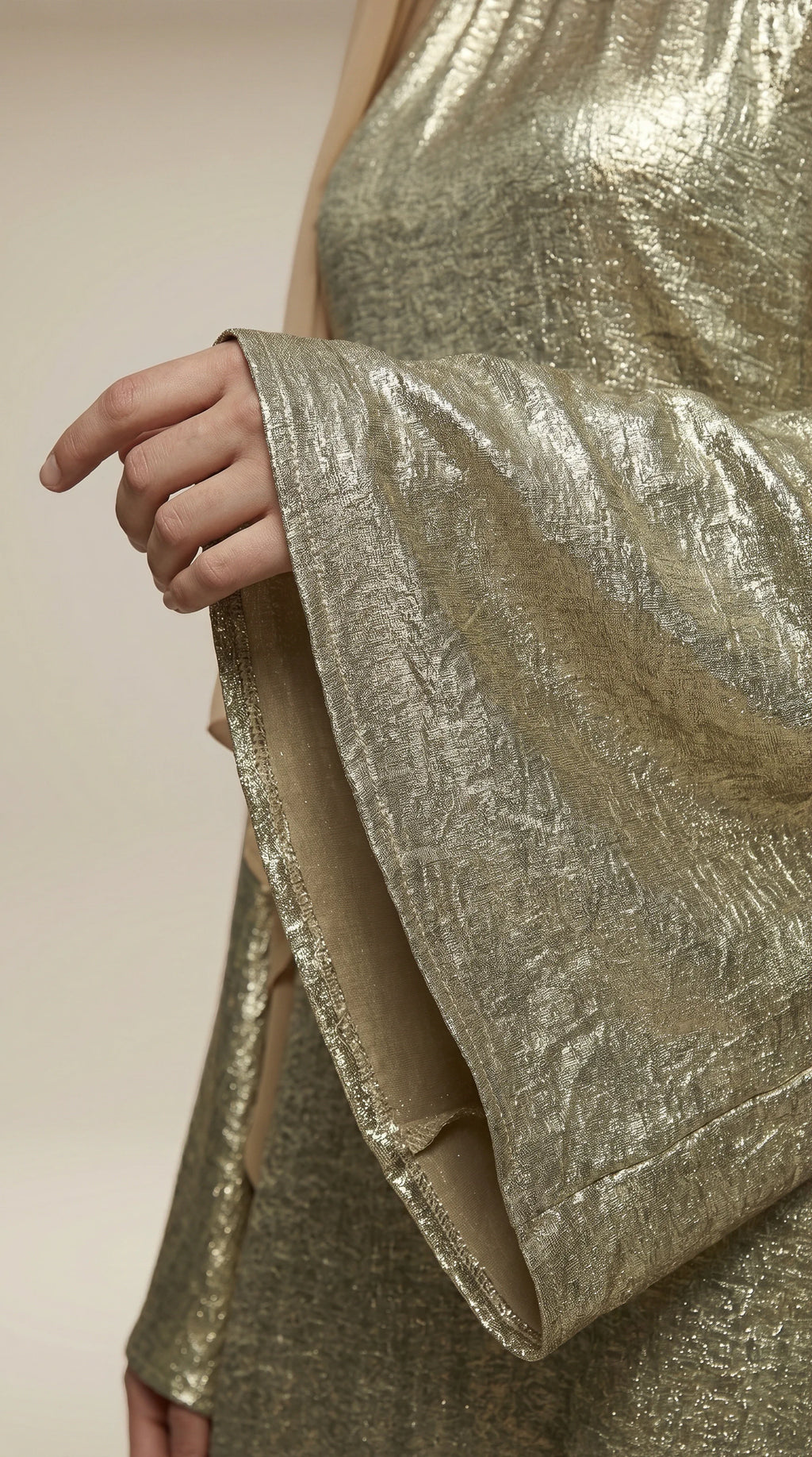 GALA-LUXE™ Satin Veil Sleeve Abaya