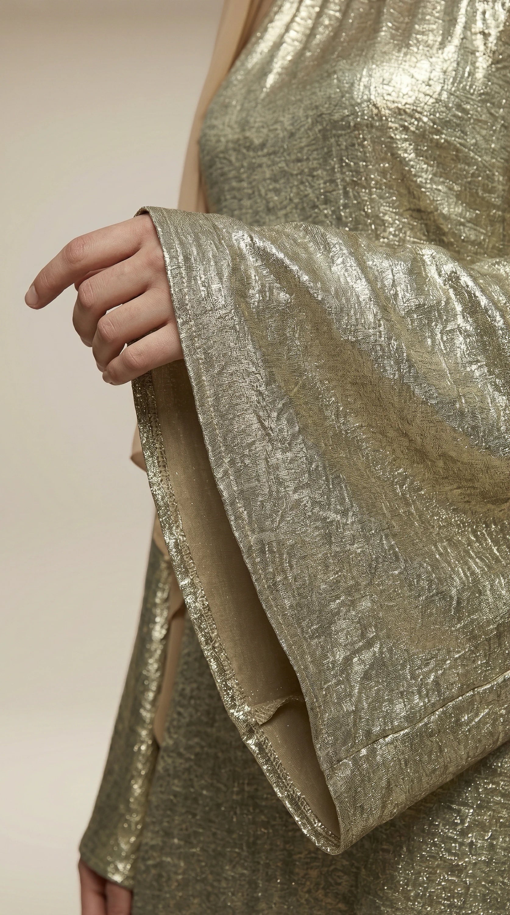 GALA-LUXE™ Satin Veil Sleeve Abaya