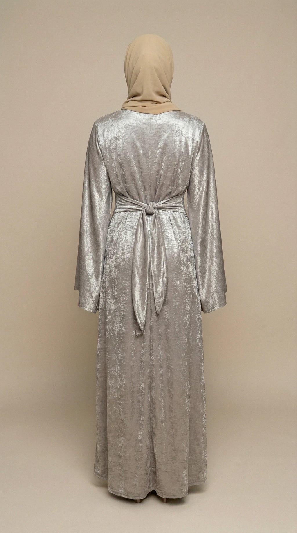 GALA-LUXE™ Satin Veil Sleeve Abaya