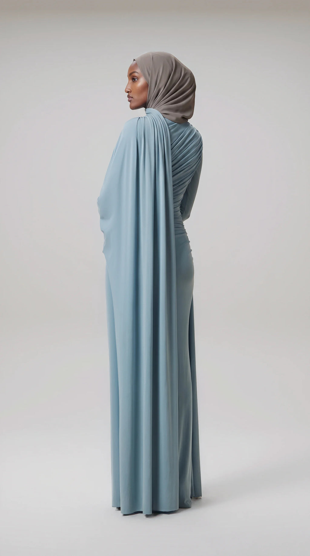 GALA-LUXE™ Sculpted Drape Abaya