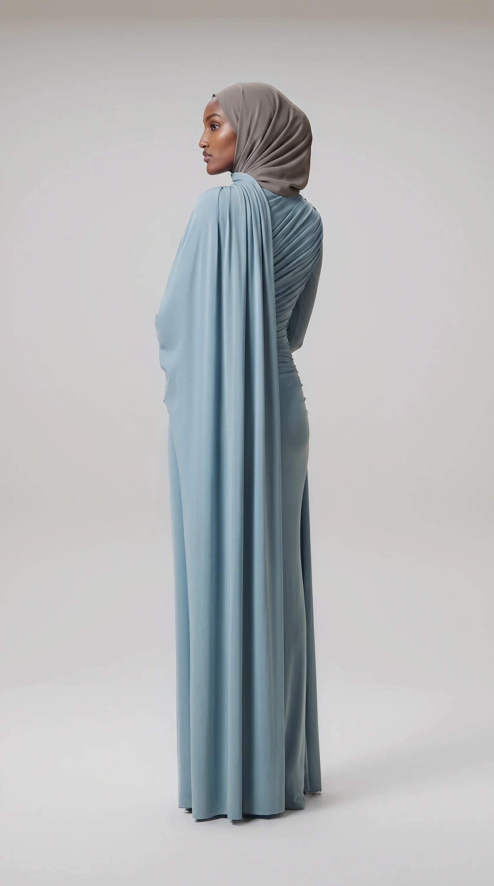 GALA-LUXE™ Sculpted Drape Abaya