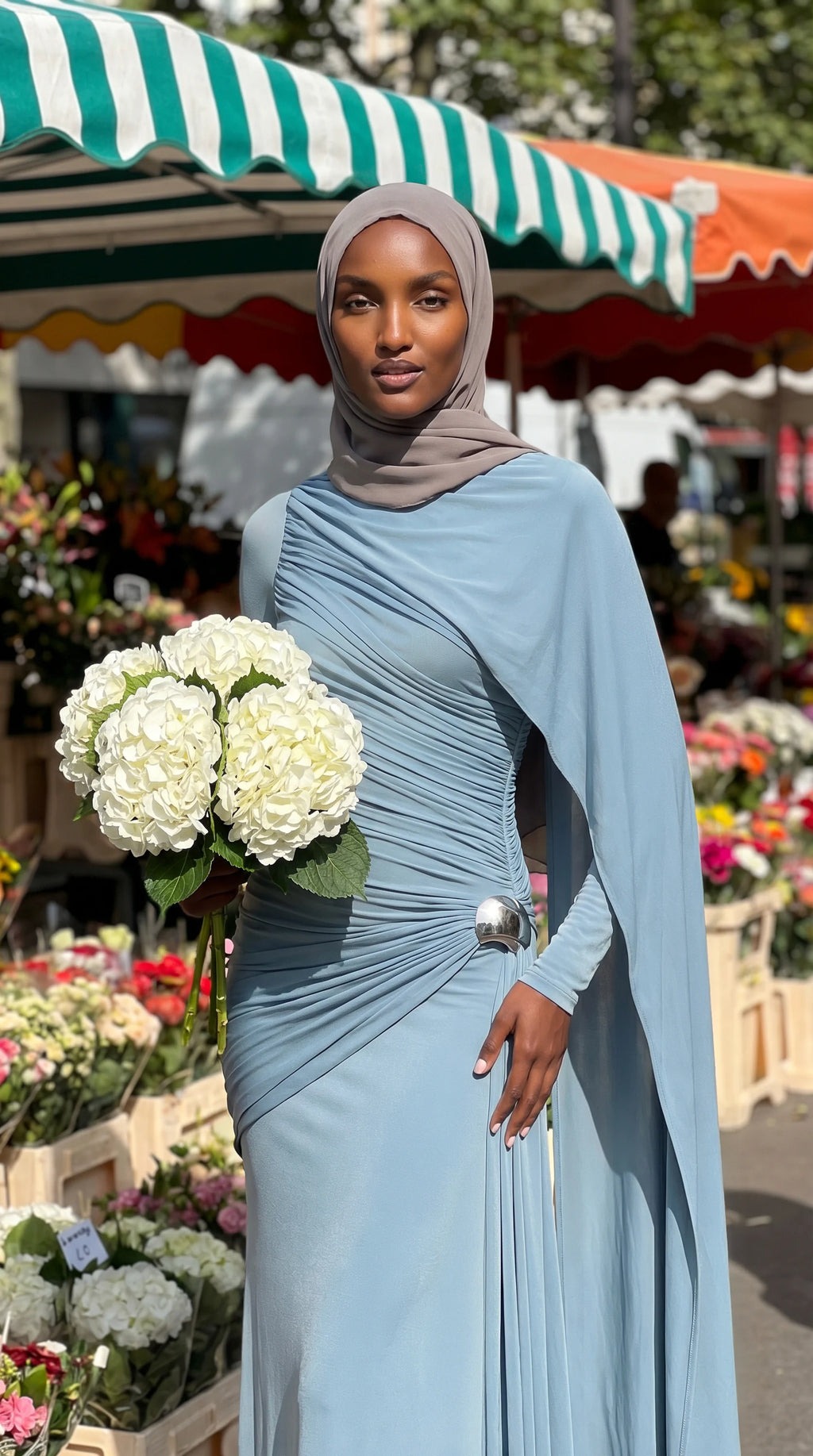 GALA-LUXE™ Sculpted Drape Abaya